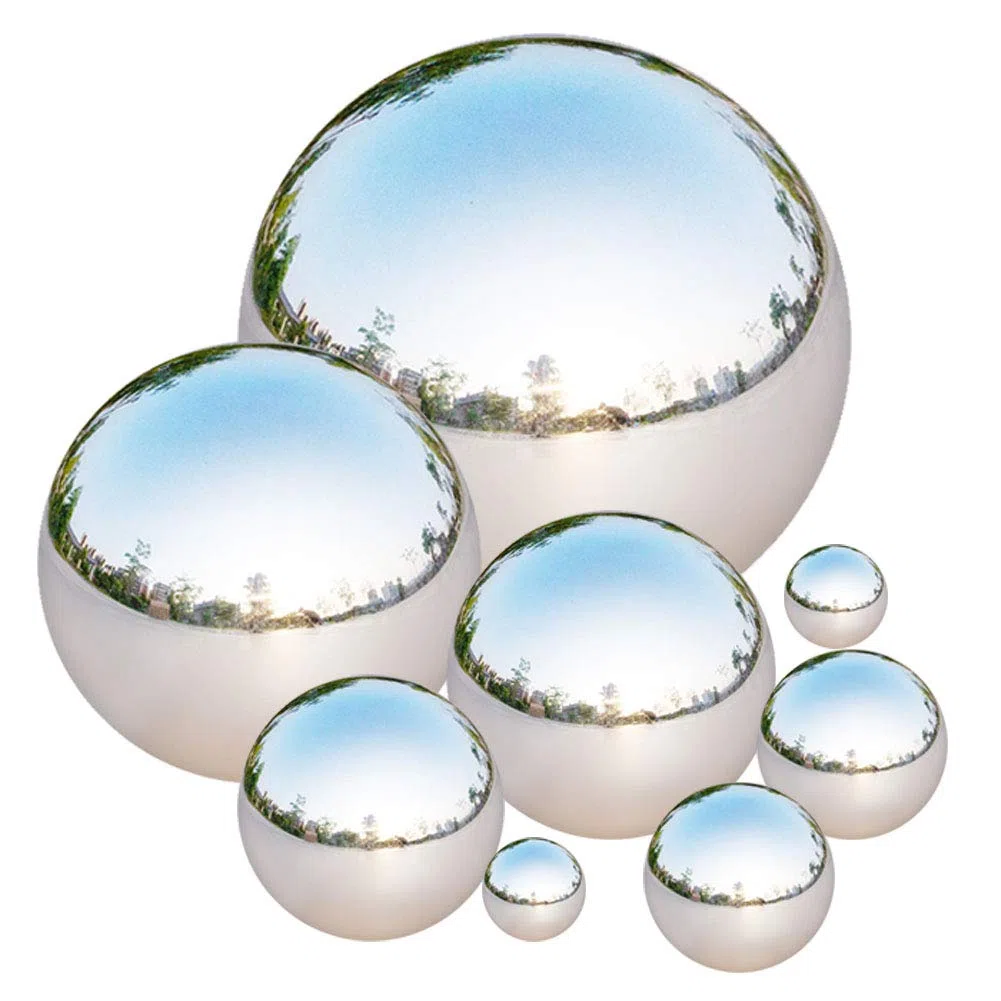 Sfera per osservazione in acciaio inossidabile 8 pezzi 42-200 mm lucidata a specchio