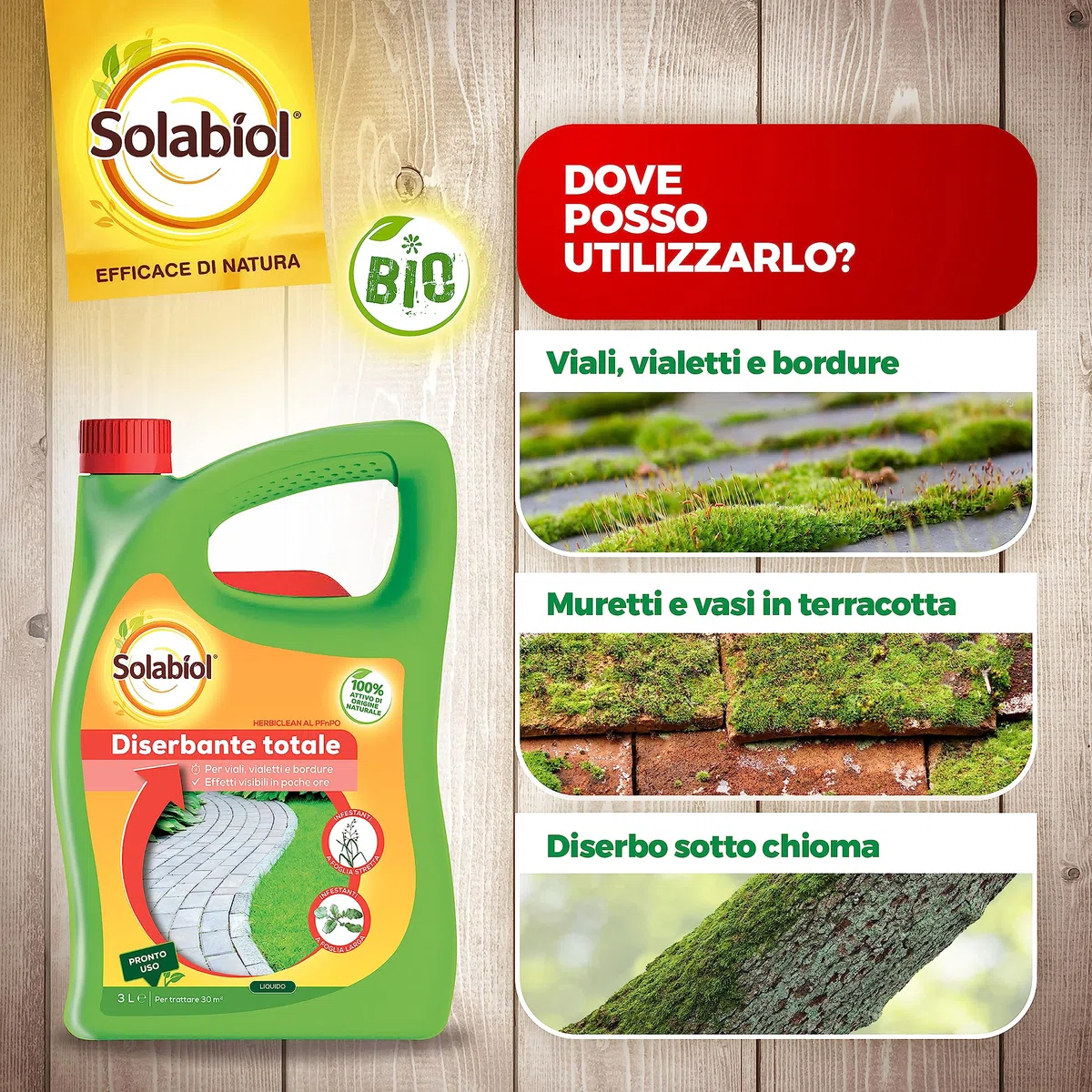 Solabiol Herbiclean PFnPO Diserbante Biologico 3L Alternativa al glifosate