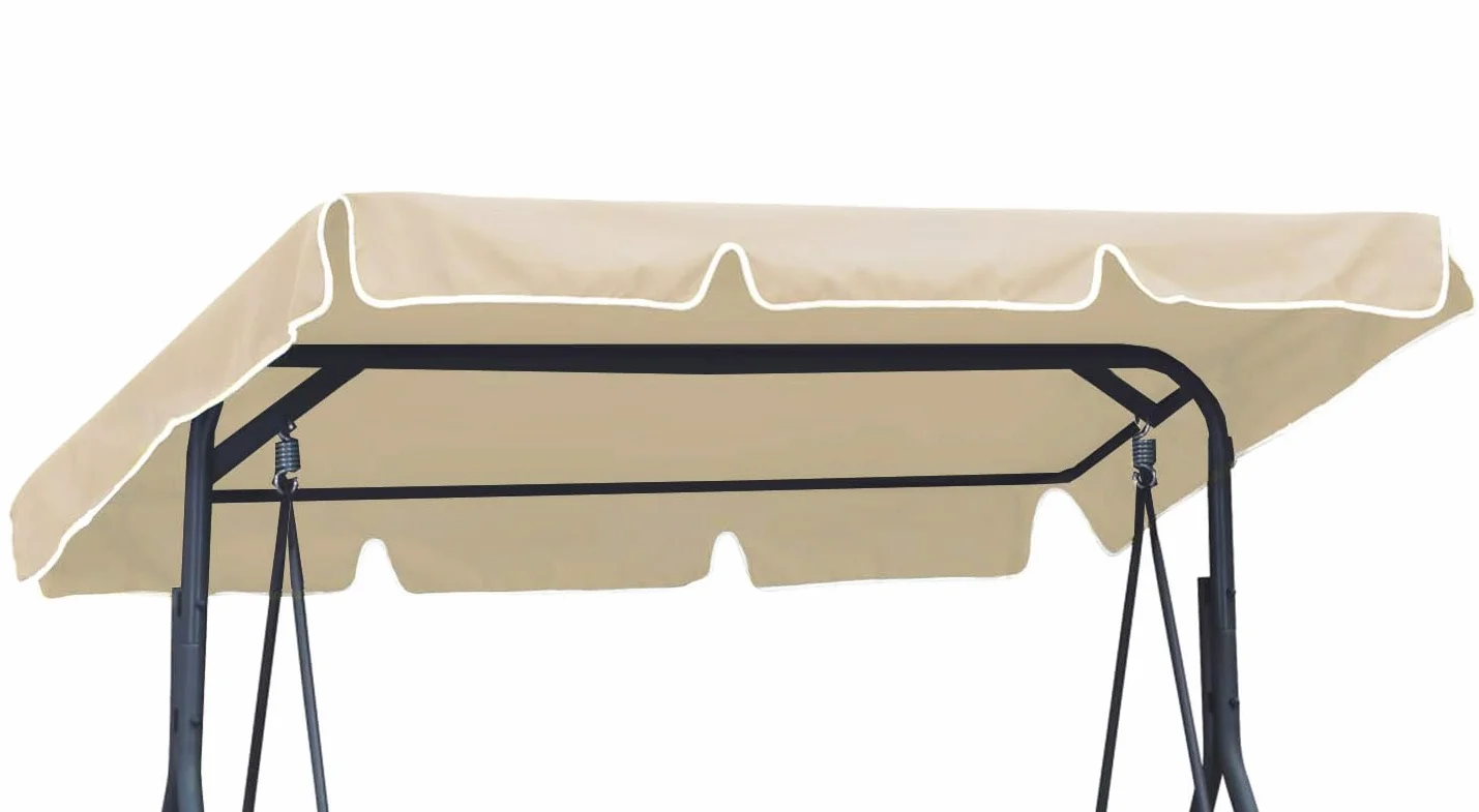 Personalizza la tua taglia Tetto del dondolo da Giardino Ricambio Ricambi tettuccio Copertura Superiore baldacchino tua dimensione Beige [101]