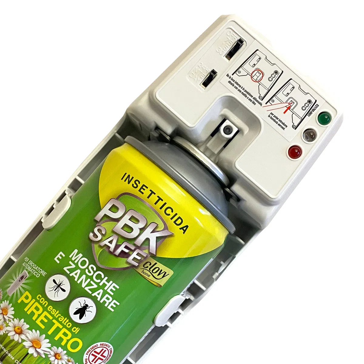 PBK SAFE Clovy Home INSETTICIDA AEROSOL 250 ML con PIRETRO NATURALE stop a MOSCHE E ZANZARE (6 BOMBOLE + EROGATORE)