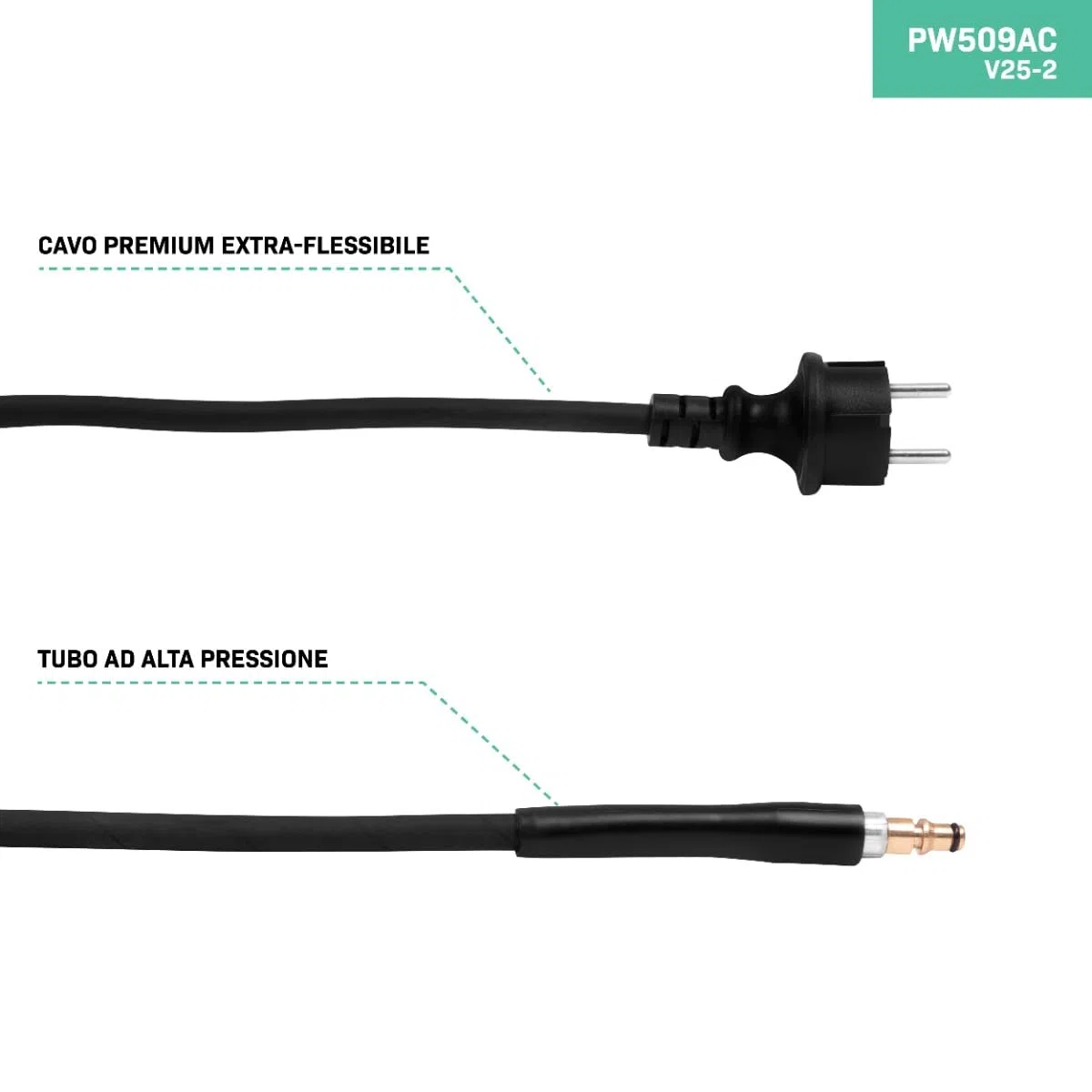 VONROC Idropulitrice ad Alta Pressione 2500W 195 Bar 8m