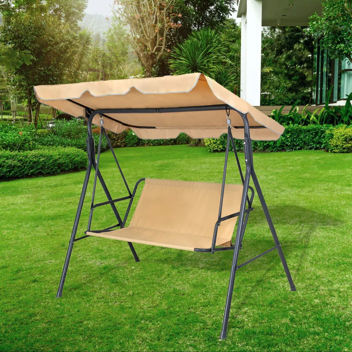 Gradina Copriseduta di ricambio per mobili da giardino, per dondolo, amaca, panca da giardino, per esterni (148 x 52 x 52 cm, beige)