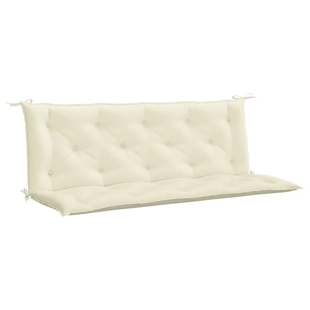 vidaXL Cuscino per dondolo in tessuto bianco crema 150 cm