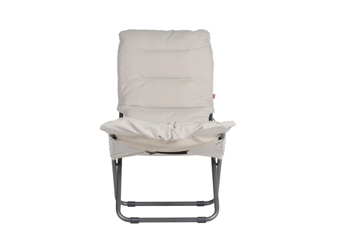 Fiam Fiesta Soft Sdraio Anatomica Regolabile da Esterno Telaio Acciaio Verniciato Antracite Tela Olefine Bianco Beige