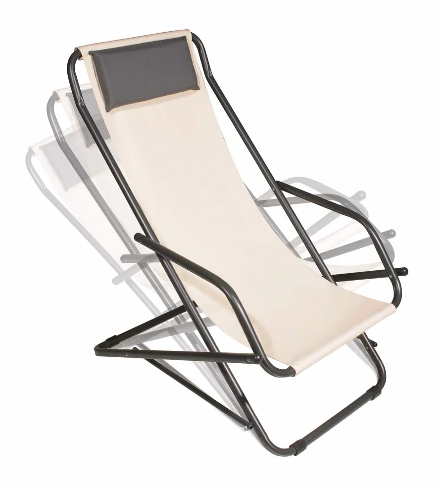 VERDELOOK Formentera Poltrona Sedia a Dondolo 90x60x73 cm Ecru Made in Italy