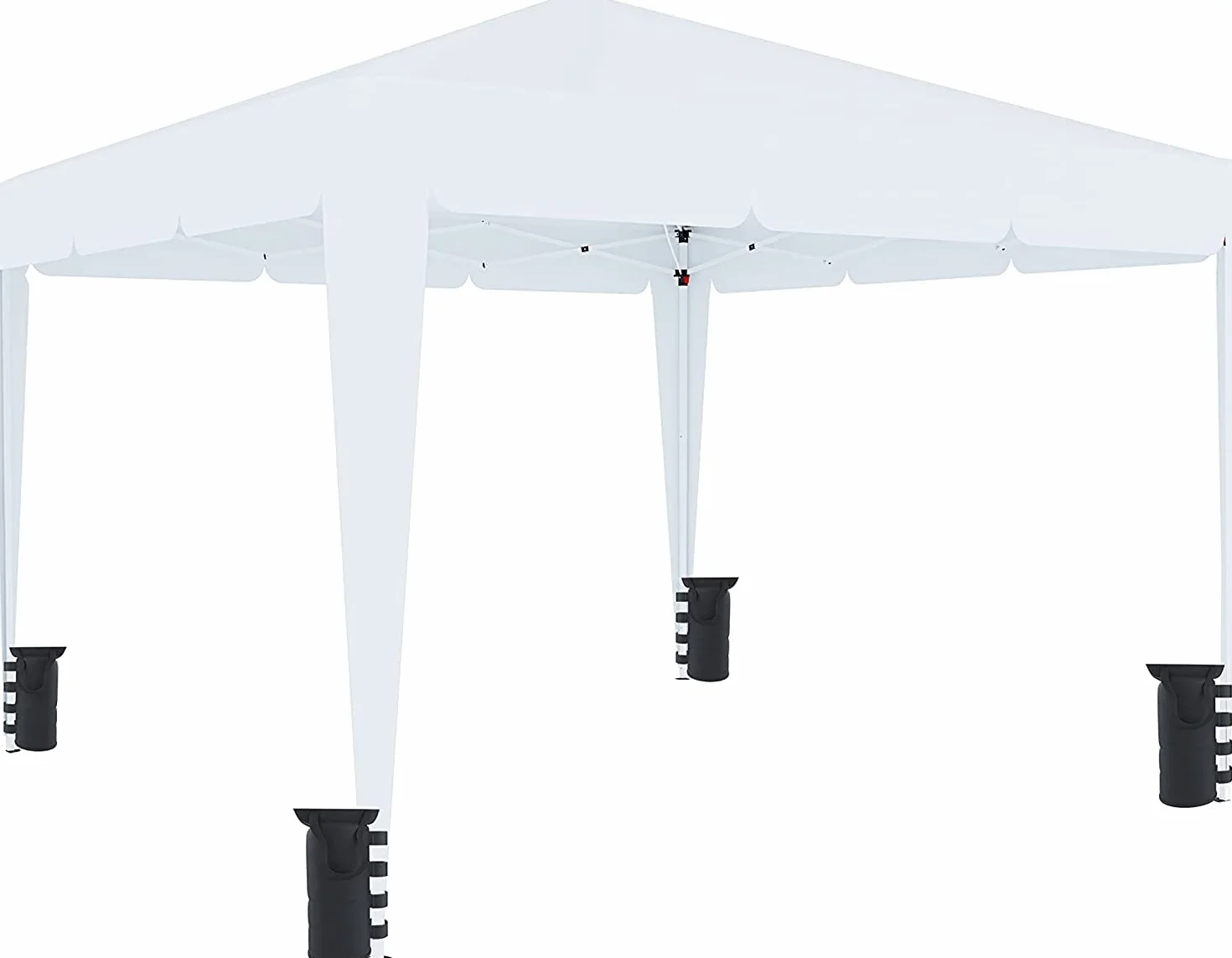 BRICOZONE Gazebo 3 x 3 m Pieghevole Idrorepellente Acciaio Copertura 160 gr/m² Bianco