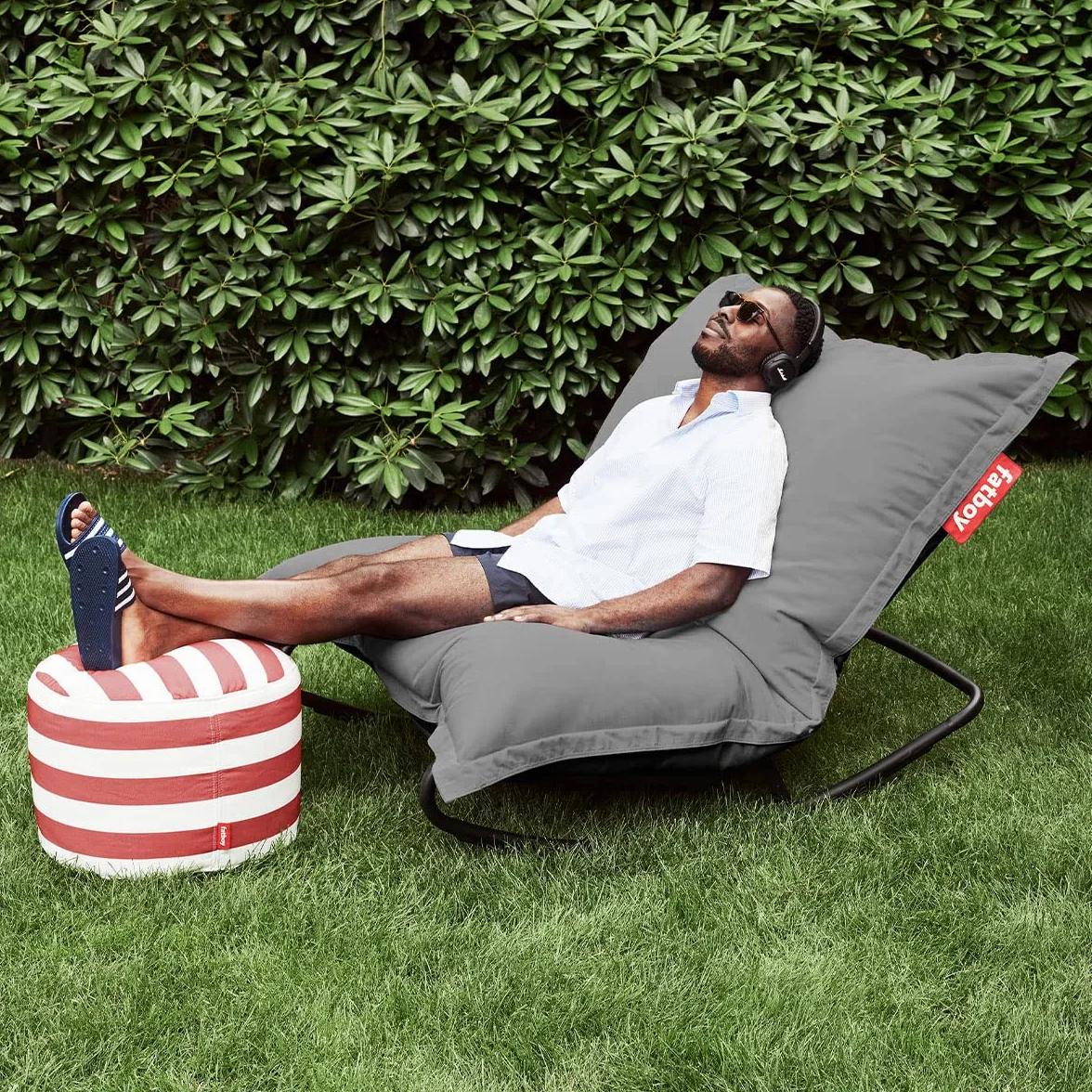 Fatboy® The Original - Pouf per esterni, 180 x 140 cm, motivo: Bean Bag/Cuscino/Poltrona XXL, Classica per esterni, colore: Grigio Roccia