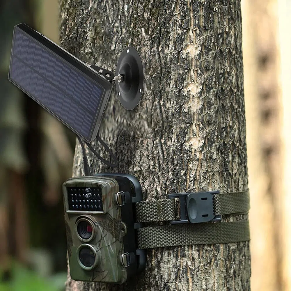 Pannello Solare Fotocamera Caccia DC 9V 2400mAh IP54 Impermeabile Caricatore Portatile