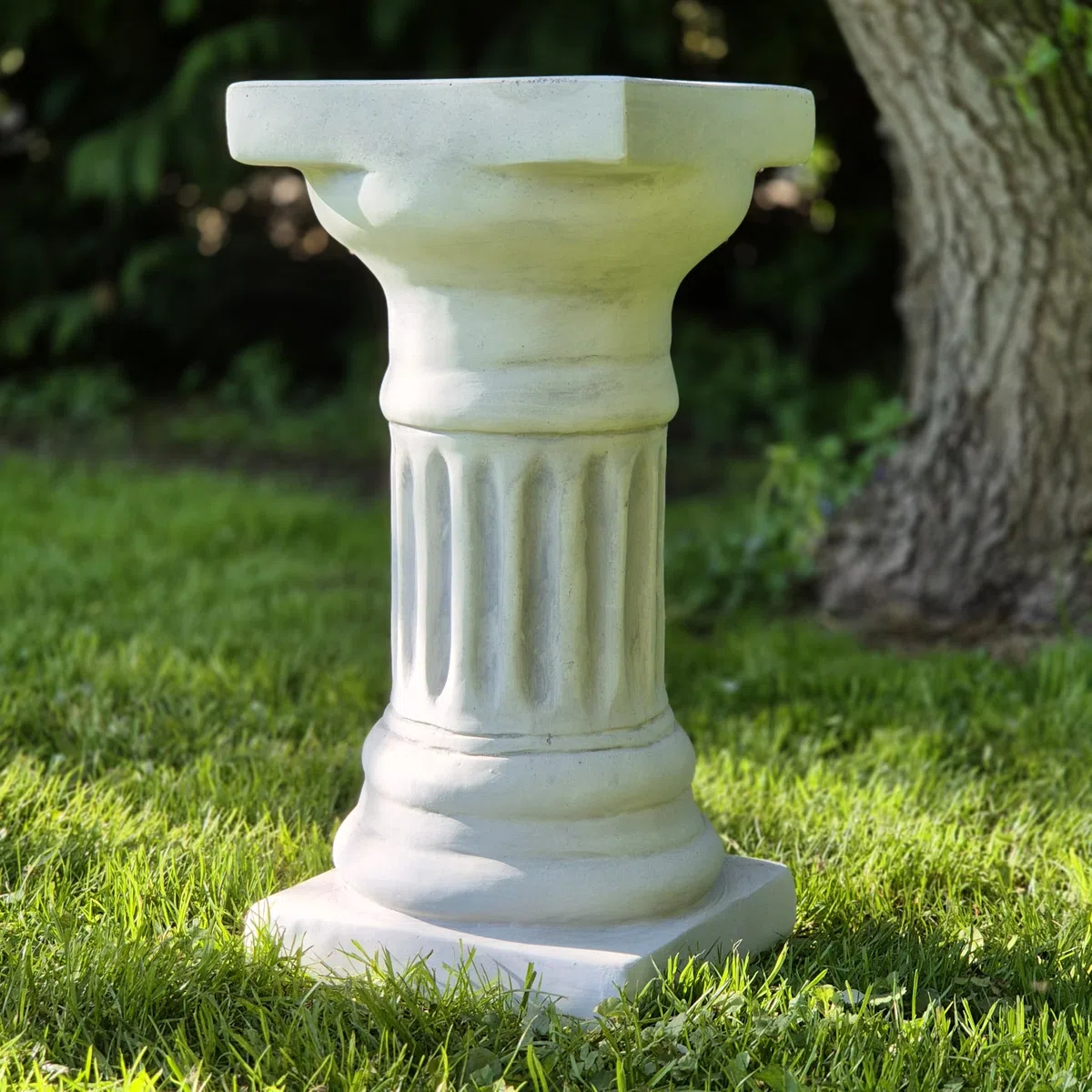 FABRIQ Colonna dorica pietra grigio anticato 39 cm 18x18 cm dekoracja ogrodowa odporna na warunki atmosferyczne
