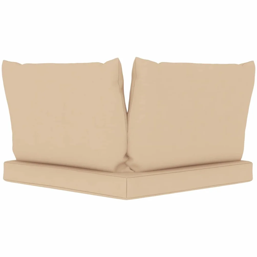 vidaXL Cuscini per Pallet 3 pz Beige in Tessuto Oxford