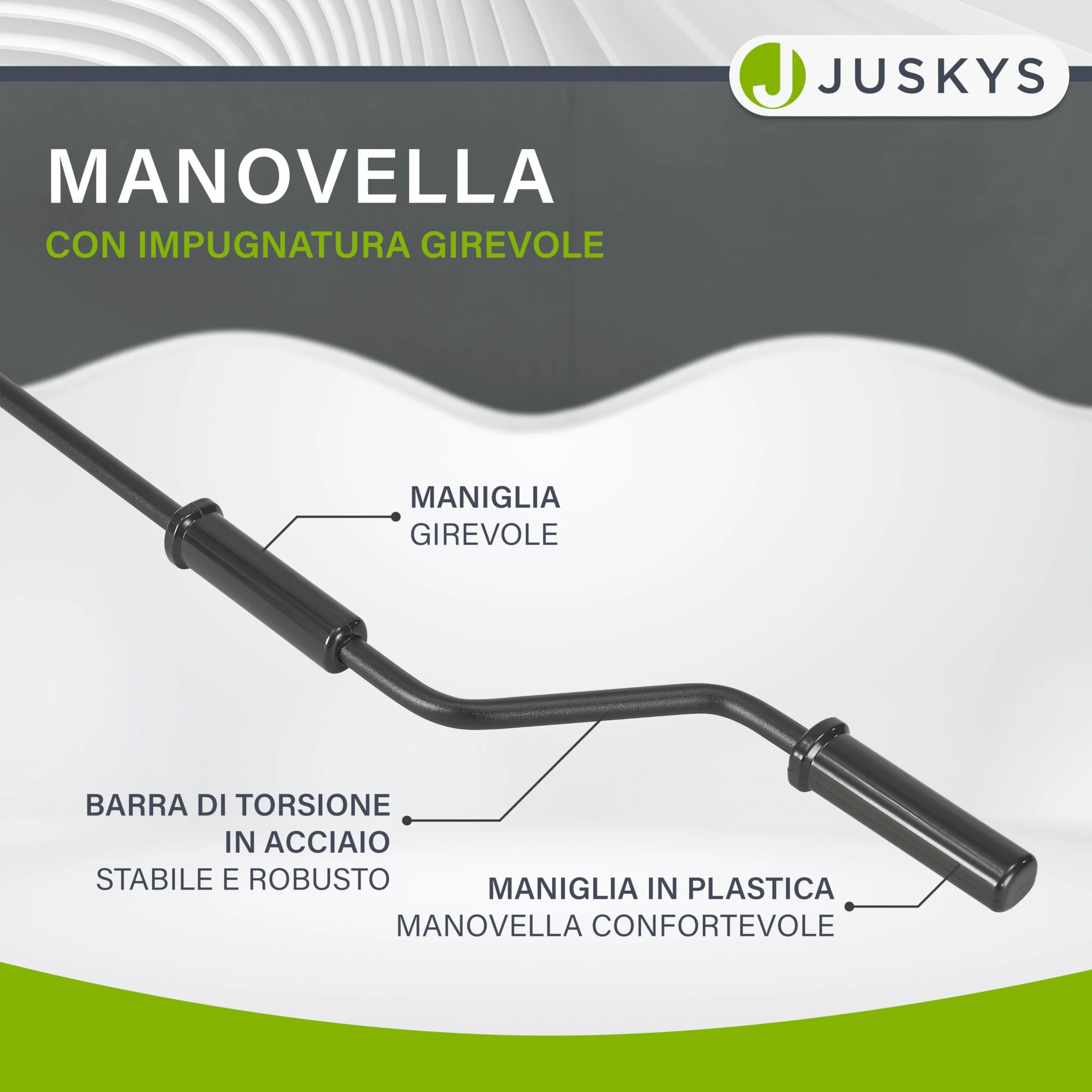 Juskys Tenda a Bracci Estensibili 400x300 cm UV40+ Impermeabile con Manovella Regolabile Grigio