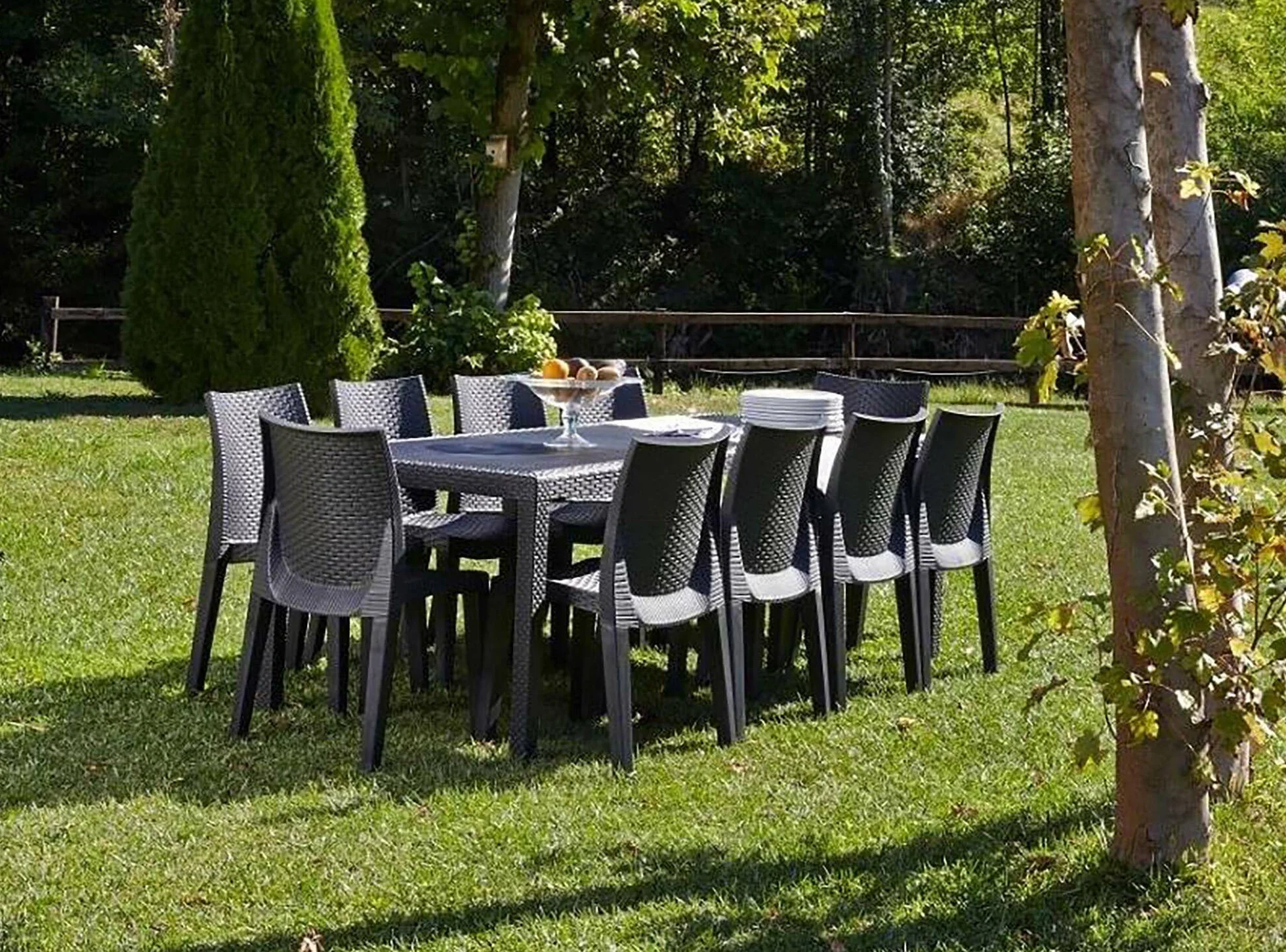 Tavolo da esterno Roma Ripiano rettangolare allungabile da pranzo 150/220x90h72 cm Antracite