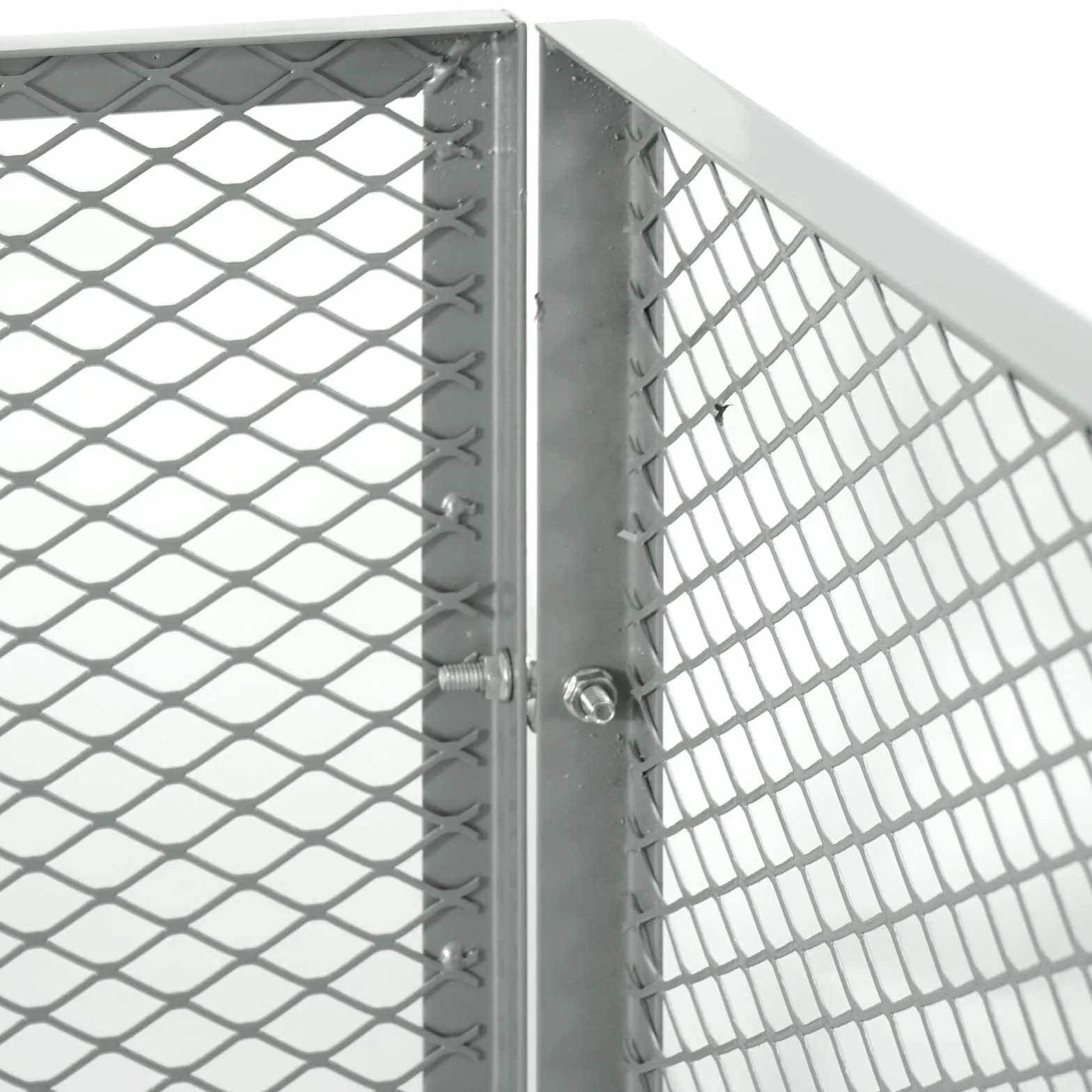 Wiltec Compostiera 100x100x80cm per 800 litri di compost con griglie di metallo per il compostaggio aperto