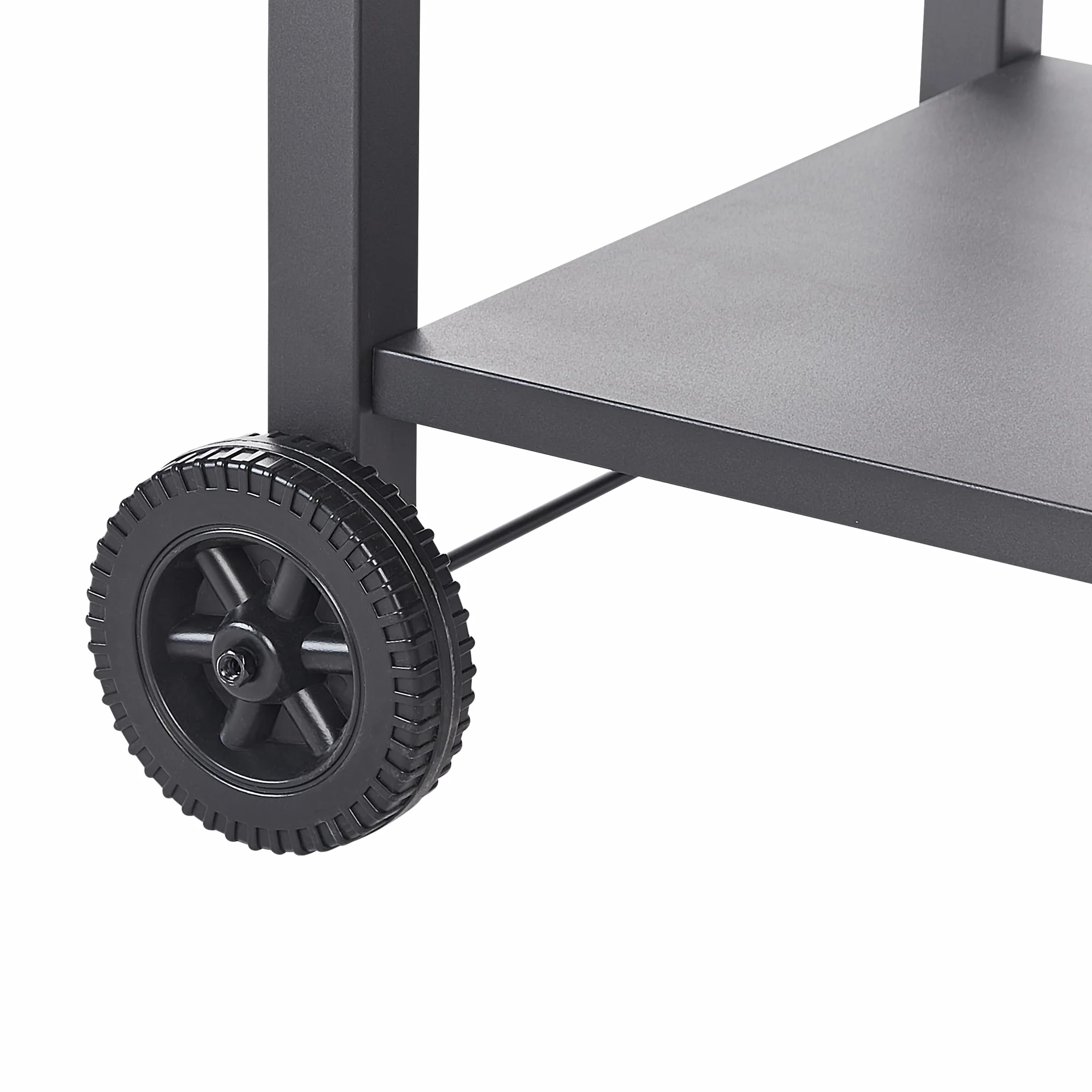 Beliani Carrello portavivande da Giardino con Ruote in Acciaio Nero