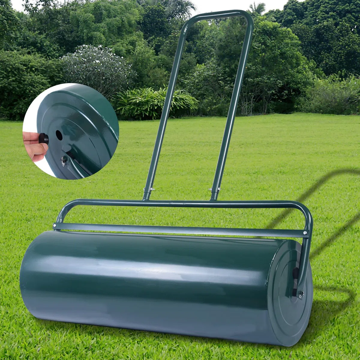 COSTWAY Rullo per Prato 90cm Ø30 63L Verde