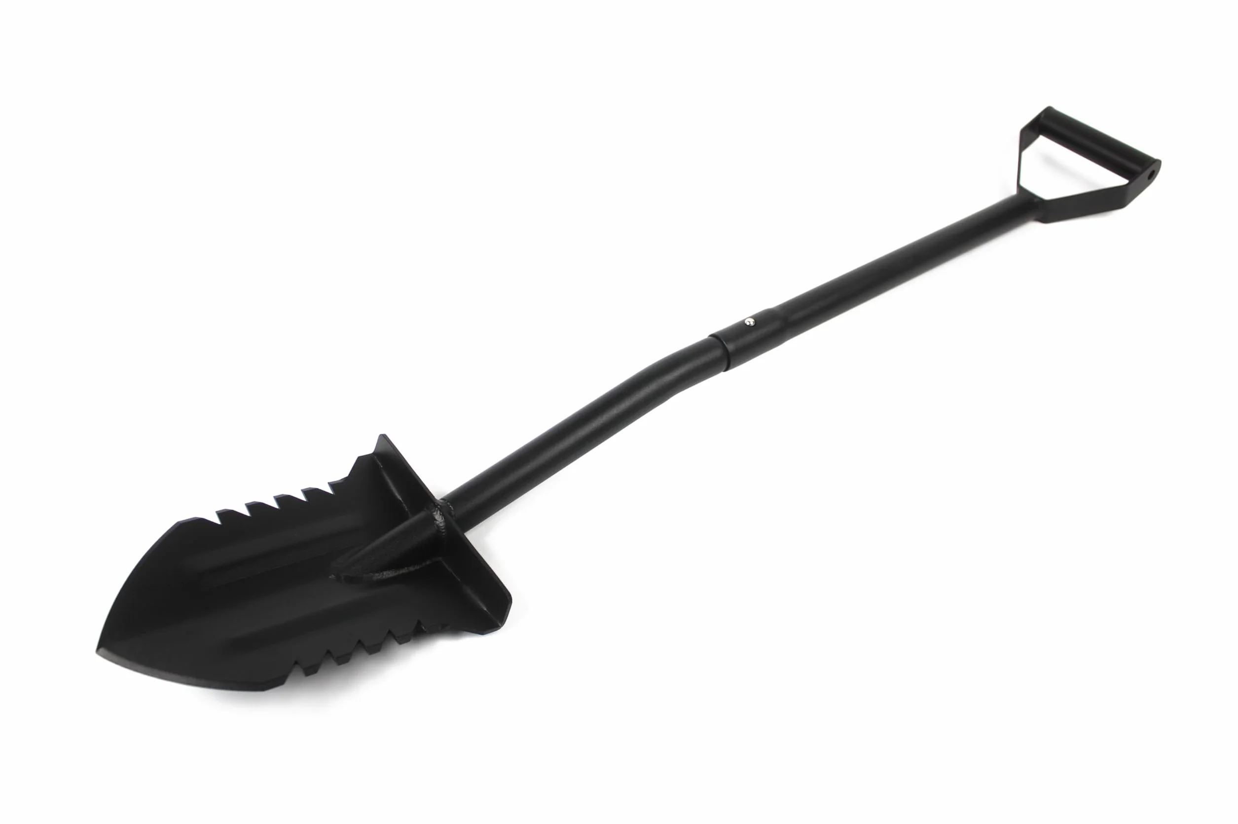Pala da Scavo PA-3 in Acciaio Temperato Nero 2 Pezzi Facile Trasporto Robusta Ottima Qualità Vanga con Lama Taglio Terreno Duro per Metal Detector Giardinaggio Campeggio (93cm Montata)