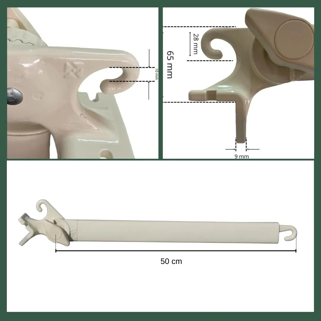 Braccetti per Tende da Sole in Alluminio 50 cm Marrone 1 Coppia Regolabili