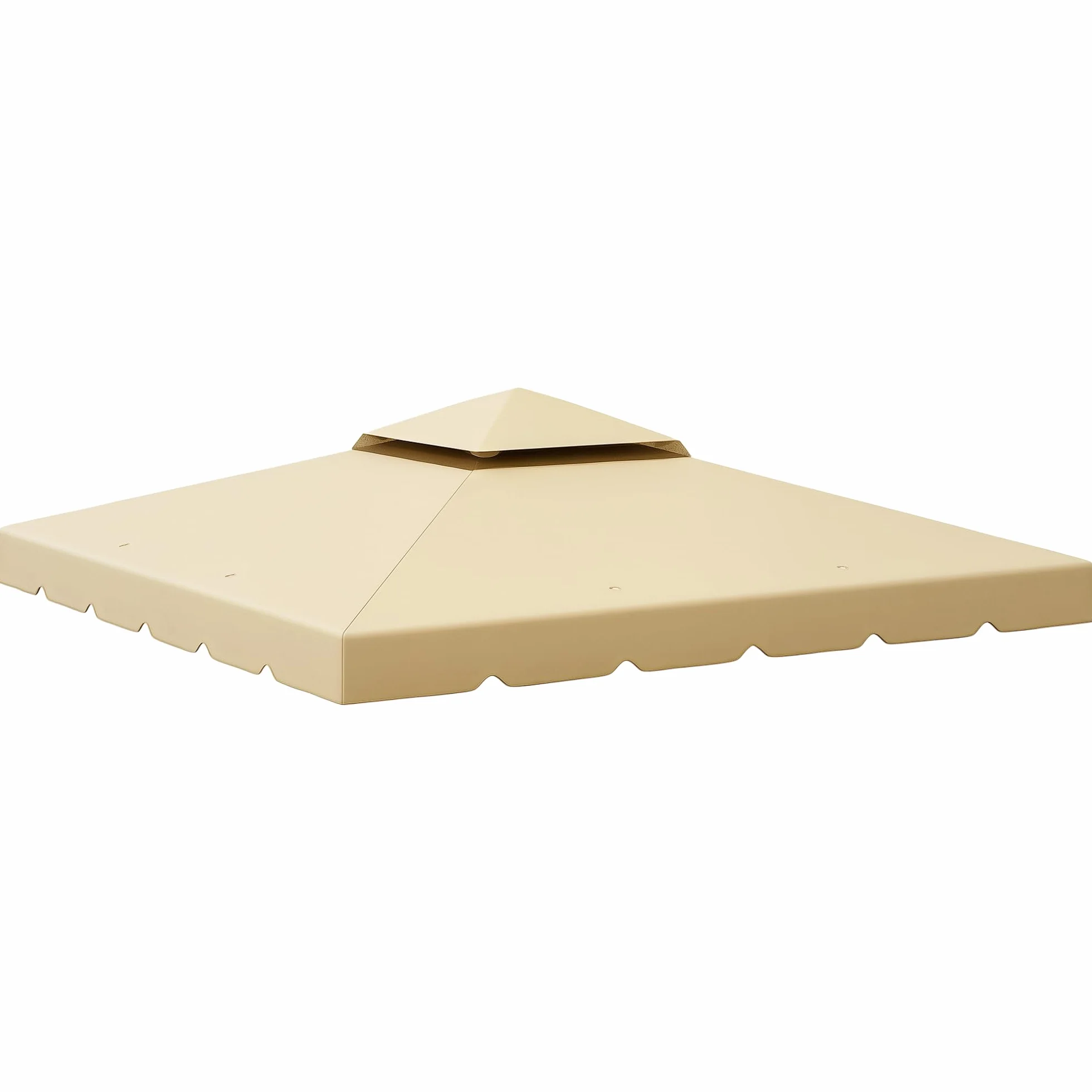 Outsunny Tetto di Ricambio per Gazebo 3x3 m 2 Livelli, Resistente all'Acqua in Poliestere 170g/m², Copertura Beige