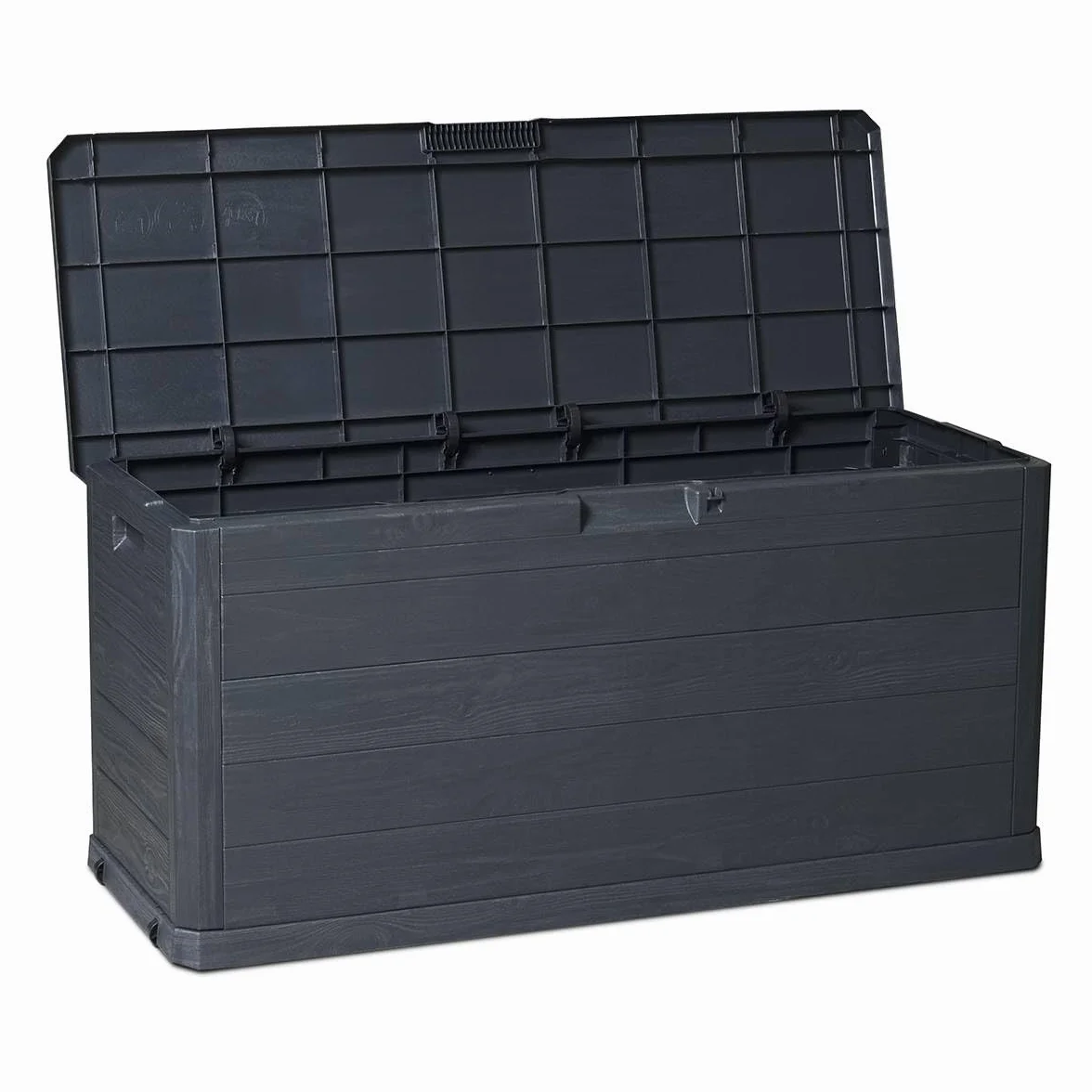 Toomax Multibox Woody's 280L Skrzynka Narzędziowa 117x45x56h cm Antracyt Efekt Drewna UV Odporna