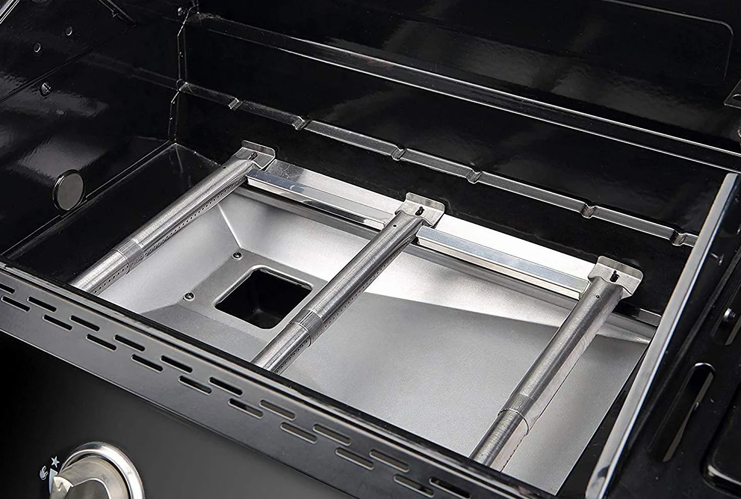Bar.B.Q.S - Bruciatore tubolare universale di ricambio in acciaio INOX, a intensità di calore regolabile, allungabile da 31 a 42 cm, compatibile con la maggior parte delle griglie a gas per barbecue