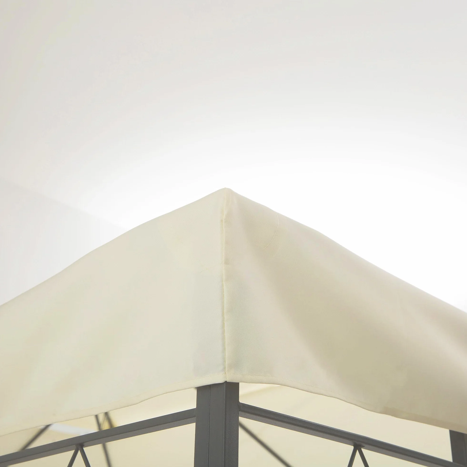 Outsunny Copertura per Gazebo da Giardino Tetto Sostitutivo Anti-UV Impermeabile 3x4m Beige