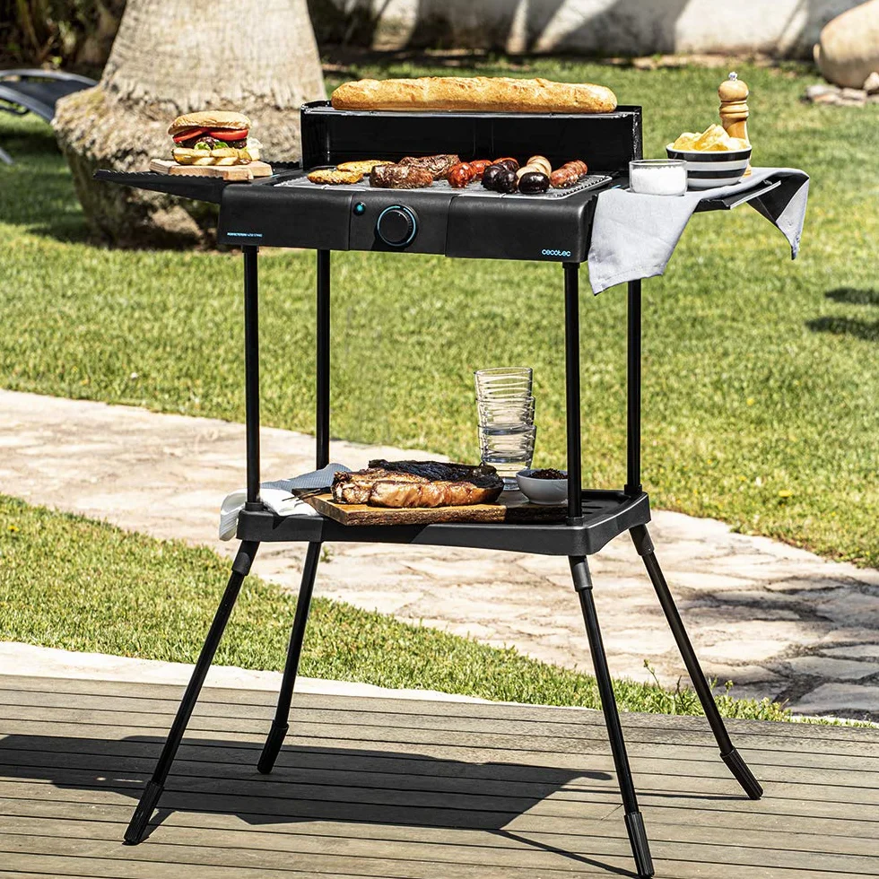 Cecotec PerfectSteak 4250 Barbecue elettrico 2400 W griglia acciaio inox 3 livelli altezza