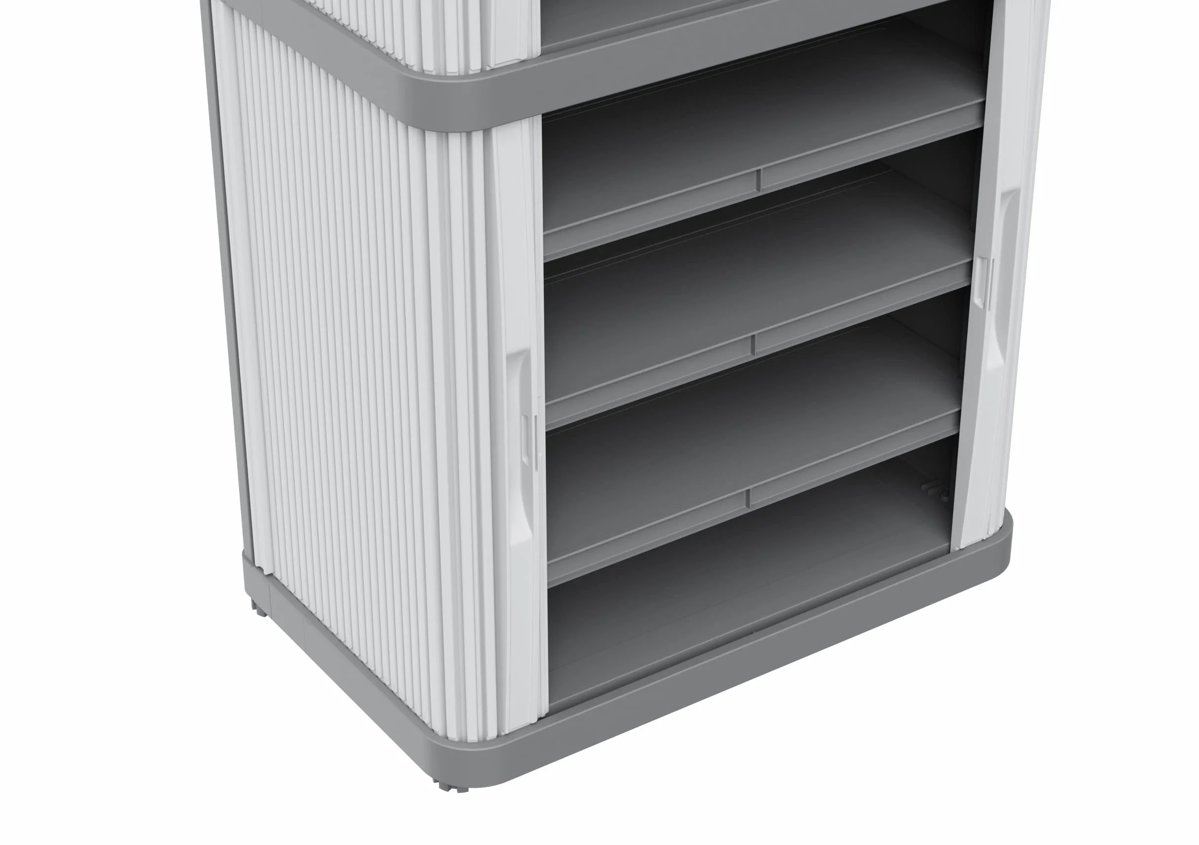 Terry - Rolling Space Cab 2, Armadio a 2 Vani con Due Antine Scorrevoli, 2 Ripiani Interni Modulabili, da Interno e Esterno, in Plastica, 59x36x115 cm