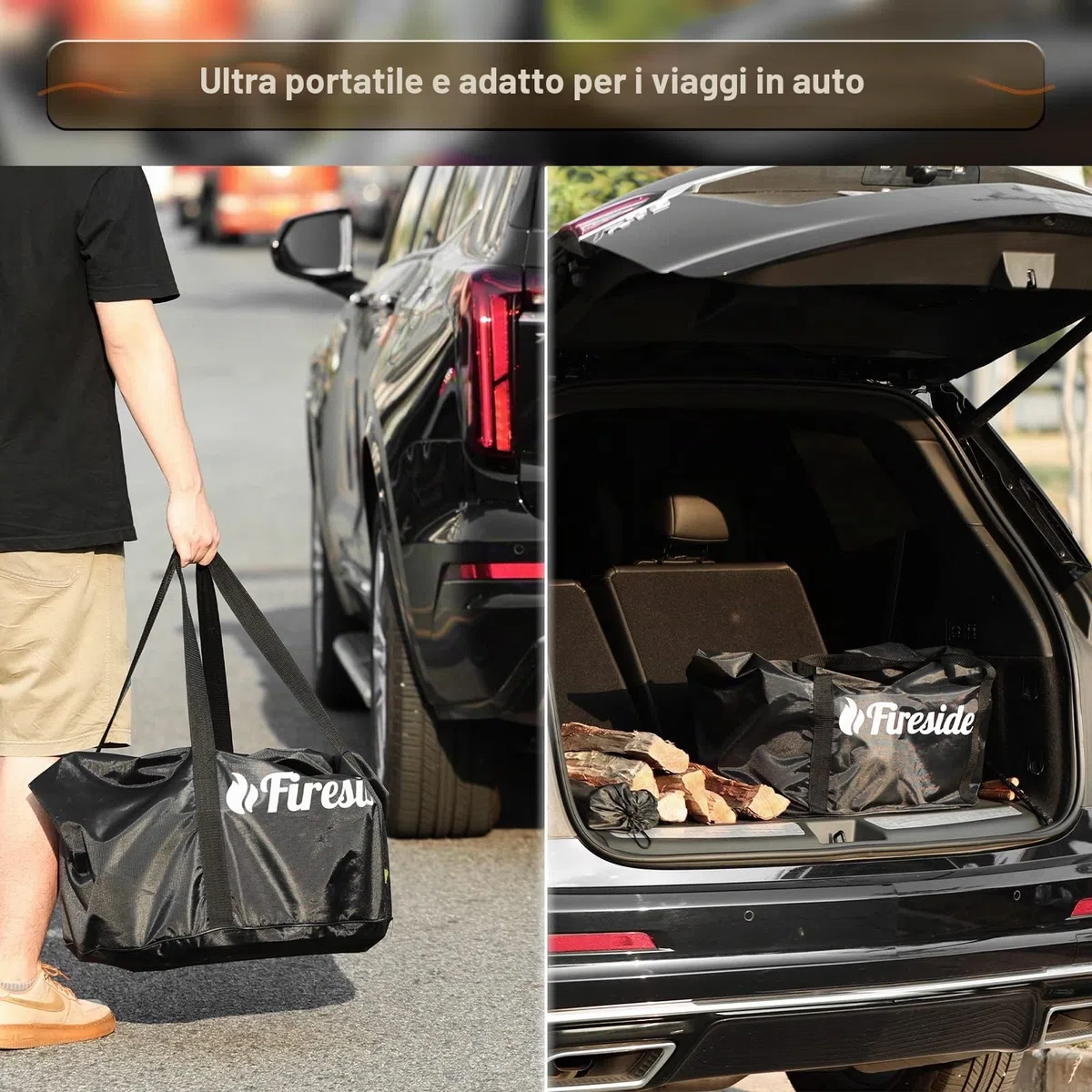 TURBRO Camino senza fumo 48,3 cm legna ardere all'aperto portatile acciaio inox 304 con supporto borsa impermeabile