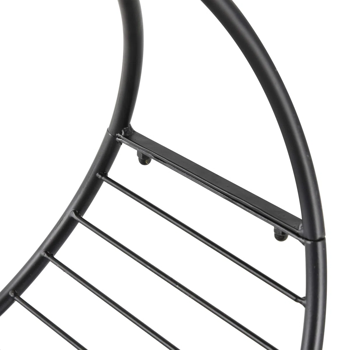 Outsunny Portalegna in Metallo per Camino, Porta Legna a Cesto, 45x29.5x47cm, Nero