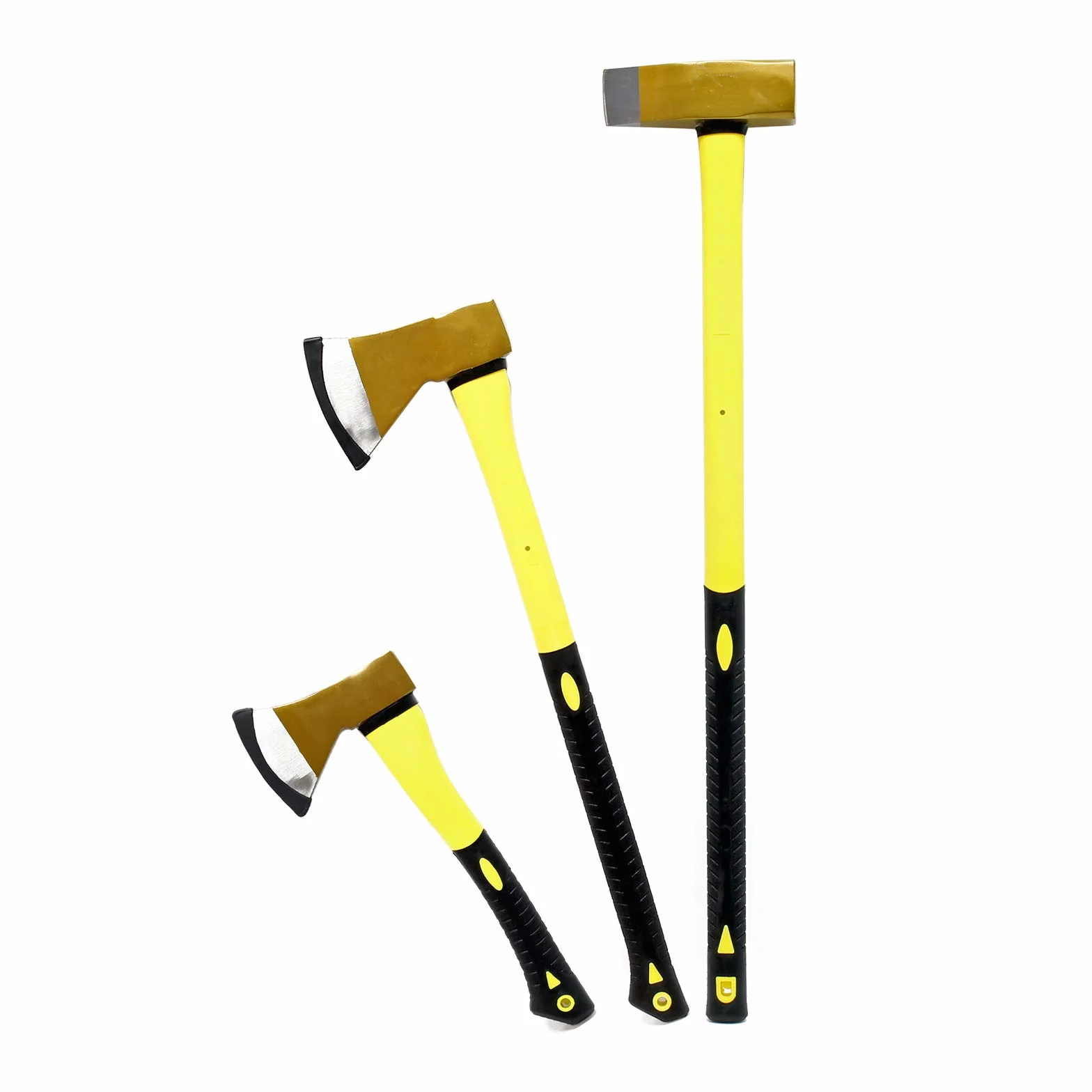 Wiltec Mazze Spaccalegna Set 3 Martello Ascia Accetta Lame Acciaio Carbonio Manici Antiscivolo