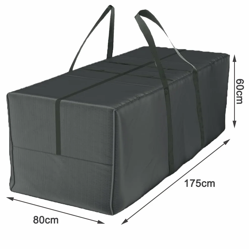 Borsa portaoggetti per cuscini da giardino impermeabile, impermeabile alla polvere, anti-UV, resistente tessuto Oxford 600D, custodia per albero di Natale, XXL, 175 x 80 x 60 cm