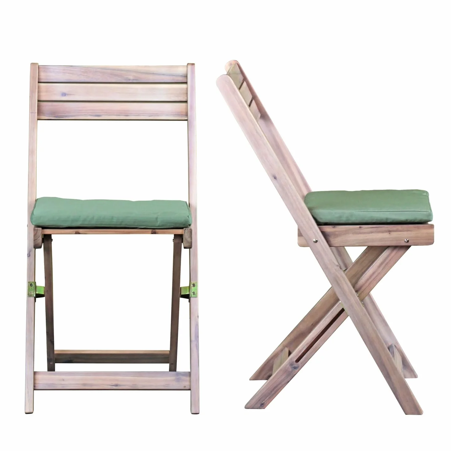 Brigros Estosa Set tavolo in legno da giardino Acacia 4 sedie pieghevole trasportabile