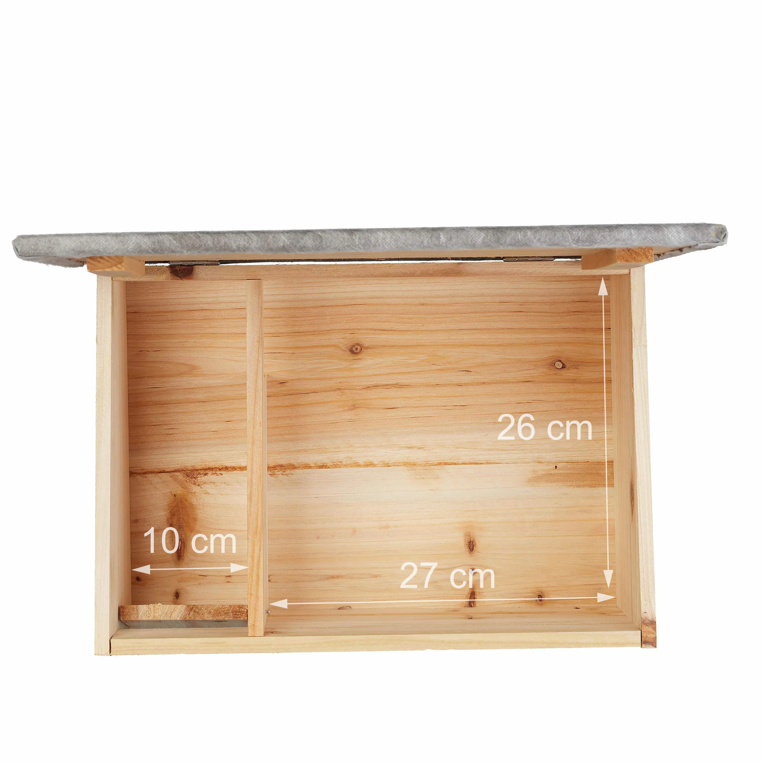 Relaxdays Casetta per Ricci, Resistente alle Intemperie, Riparo dai Predatori, Rifugio per Roditori, 21x46x34 cm, Legno