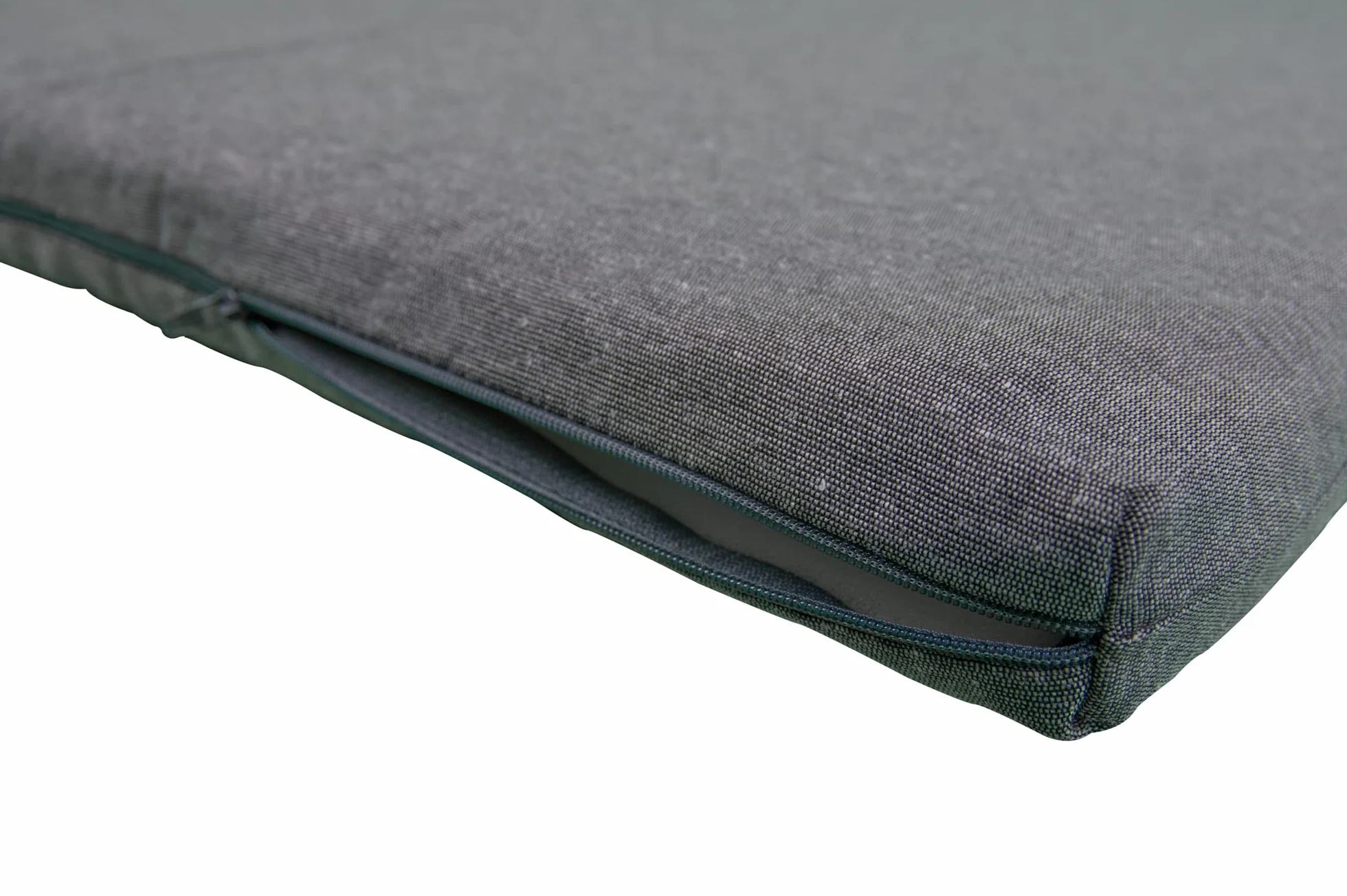 GHIOCUSCINI | Set di 4 Cuscini da Esterno per Salottino in Rattan, COLORE GRIGIO, Tessuto Cotone/Poliestere, Sfoderabile, 58 x 51 cm, Alto 5 cm, Made in Italy