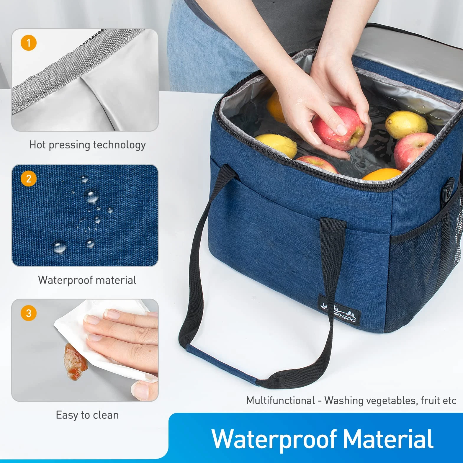 Borsa Termica Pranzo 30L Espandibile Isotermica Impermeabile con Tracolla e Apri Birra per Esterni Campeggio Viaggi