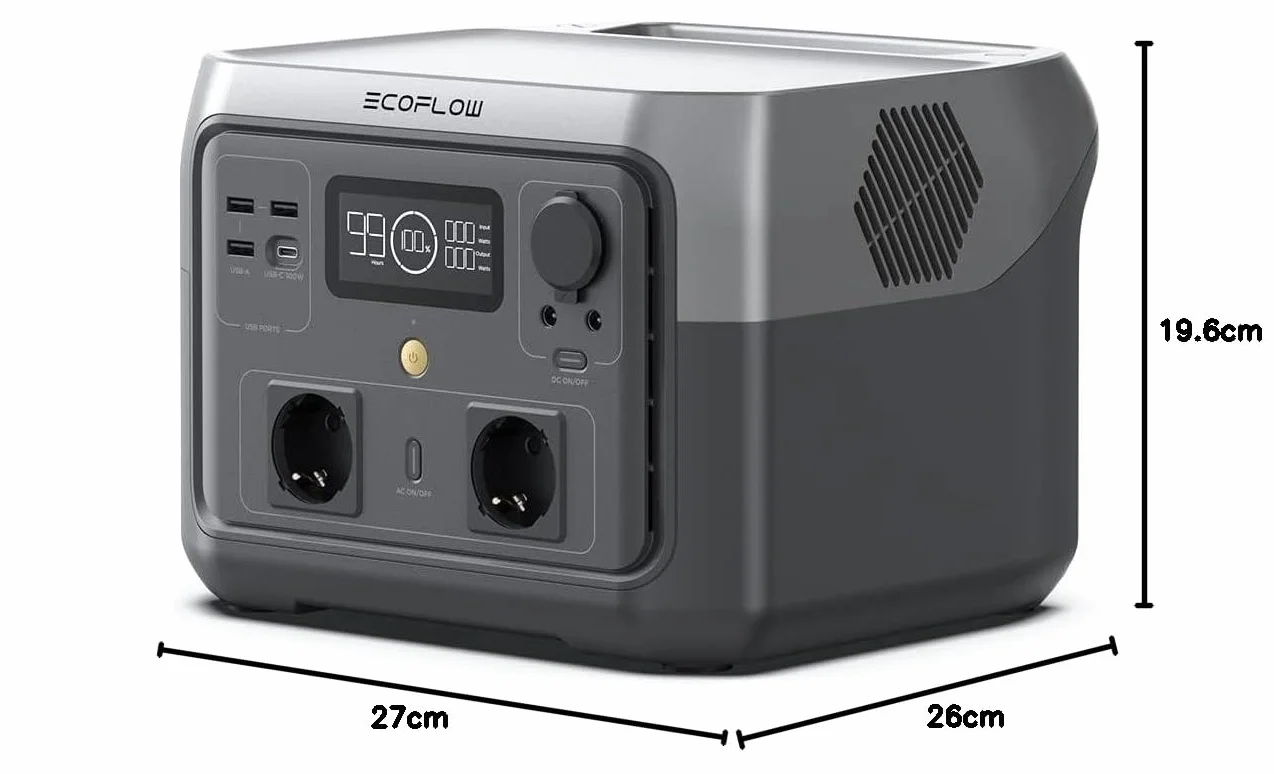 ECOFLOW Centrale Elettrica Portatile RIVER 2 MAX 512Wh LiFeP04