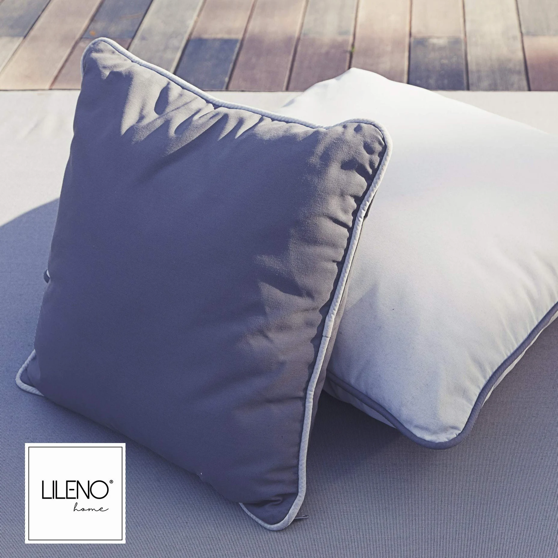 LILENO HOME Cuscino 60 x 60 cm [set da 2] – Federa impermeabile per cuscino da giardino o cuscino decorativo, per interni ed esterni