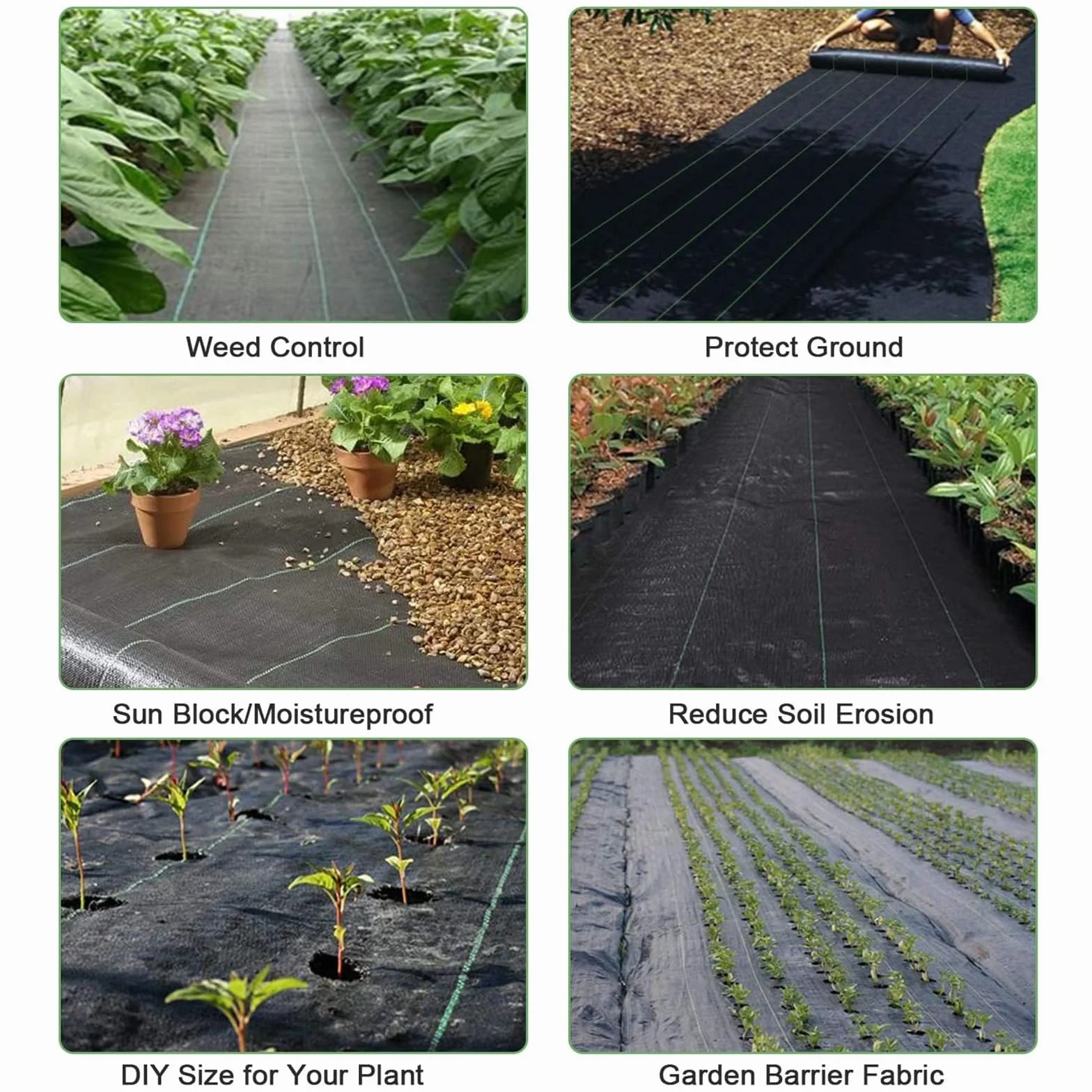 Dripex Telo Pacciamatura 4mx10m 90g/m² Tessuto Anti Erbacce Giardino