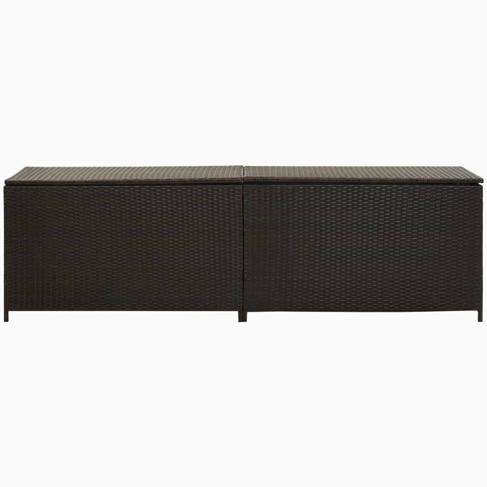 BaraSh Baule da Giardino in Polyrattan 200x50x60 cm Marrone,Baule da Giardino,Bauli e Contenitori da Giardino,Contenitore Giardino(SPU:46475)