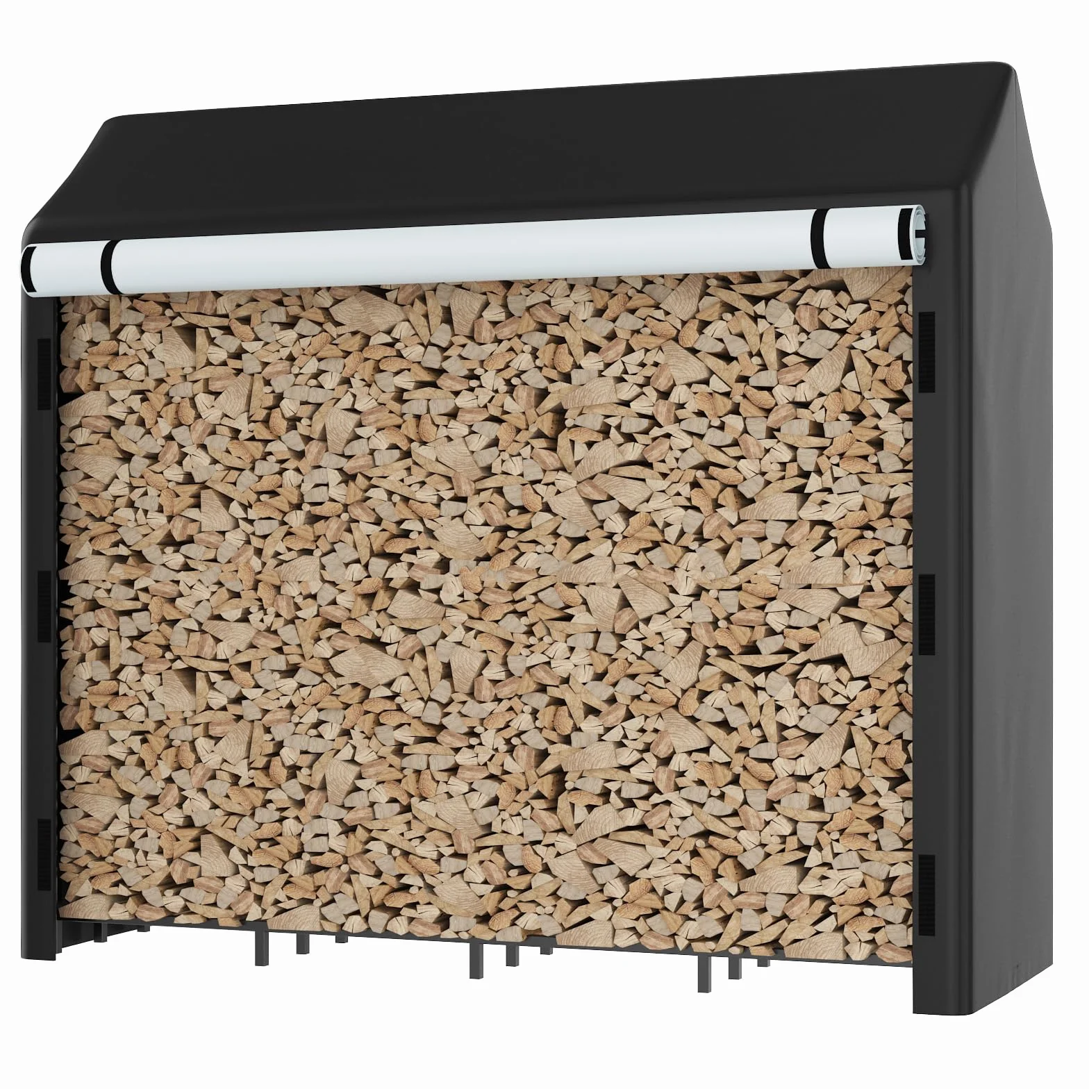 Himimi Legnaia da Esterno 185x70x185 cm 2,4 m³ Copertura Protettiva Integrata