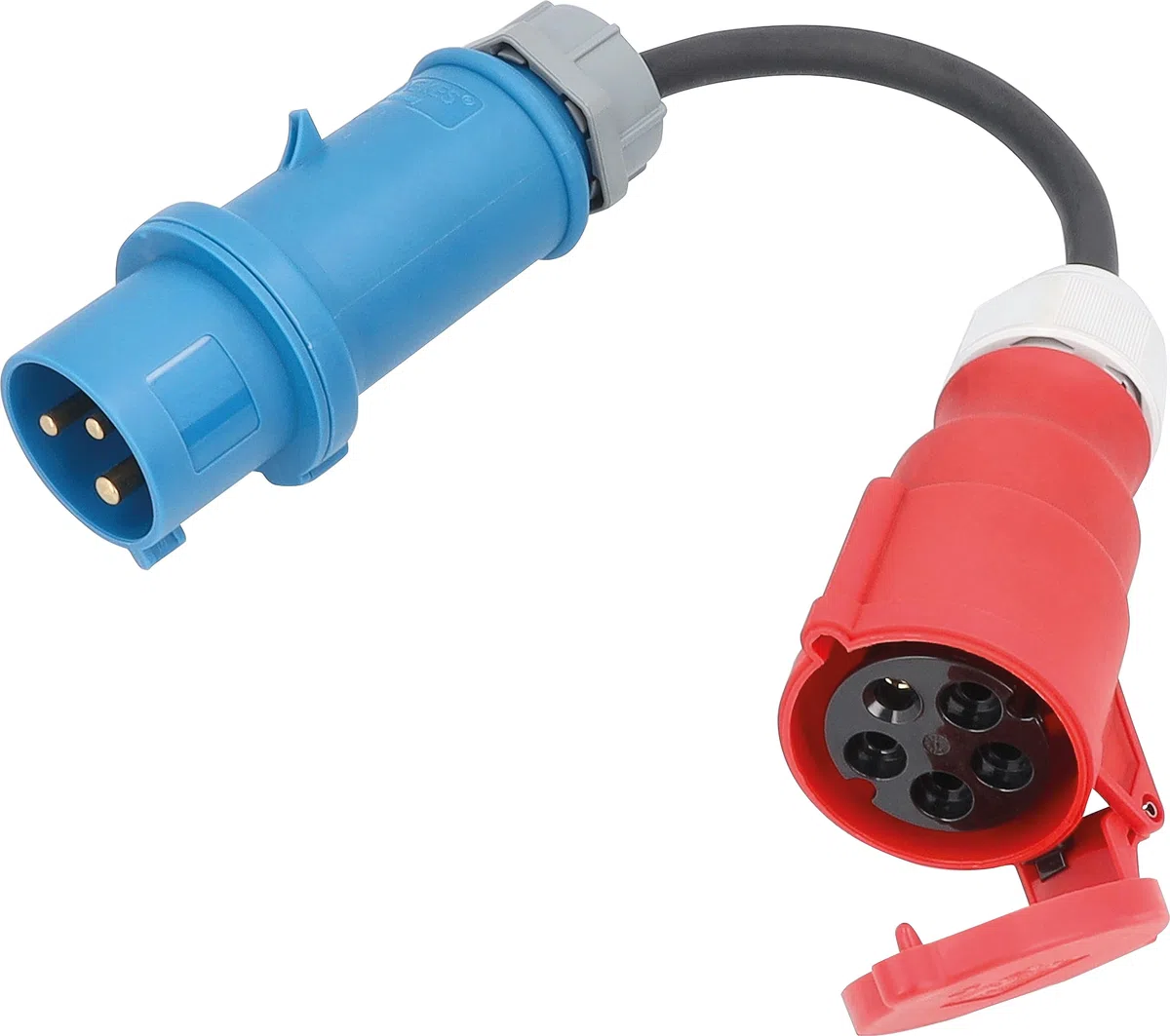 as-Schwabe - Cavo adattatore CEE 230 V, 32 A, CEE 400 V, 32 A, 5 poli, IP44