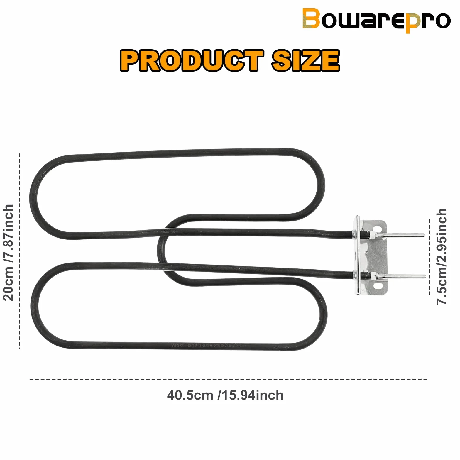 66631/65621 - Elementi riscaldanti per barbecue elettrico Weber, compatibile con Weber Q140, Q1400, elementi riscaldanti per barbecue Weber, spirale riscaldante in acciaio inox, 230 V, 2200