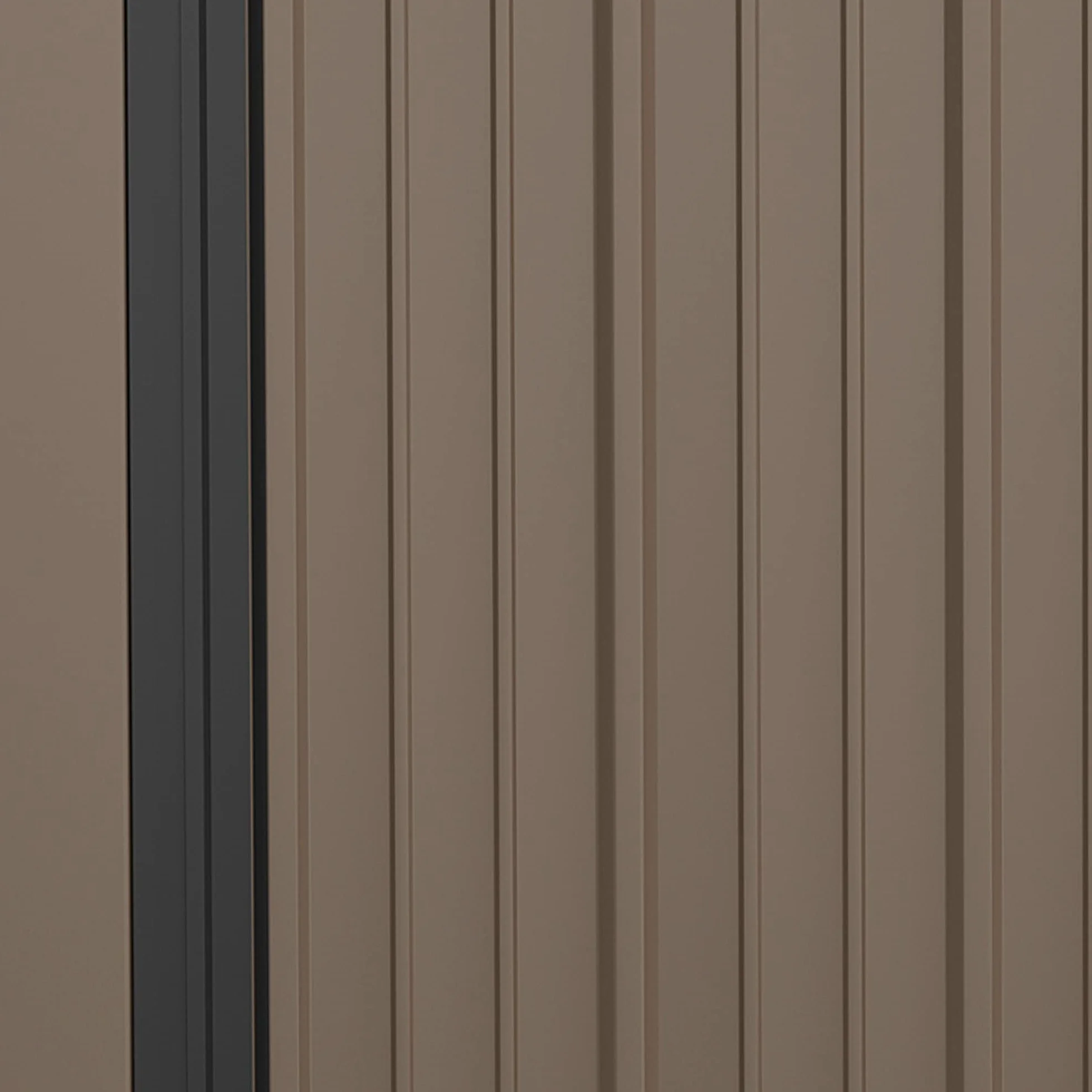 Outsunny Casetta da Giardino 1.34m² Acciaio Zincato Capanno Porta Attrezzi 161.5x94.5x196cm Marrone