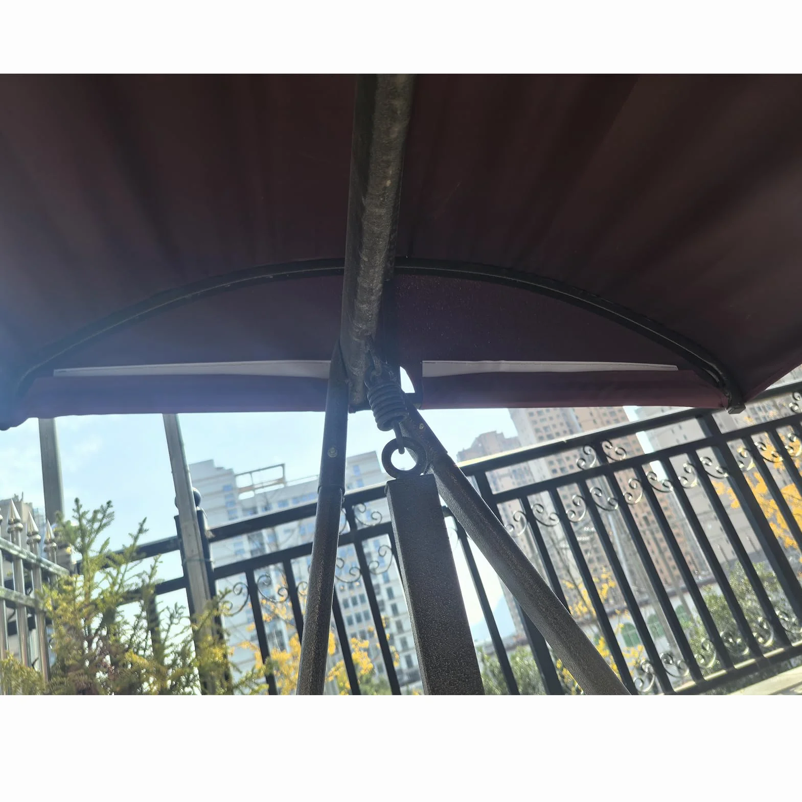 Tettuccio per Dondolo 2/3 Posti, Tetto di Ricambio Anti-UV e Impermeabile Poliéster De Alta Resistencia, Telo per Altalena Hollywood, Universale Tetto del Dondolo da Giardino Ricambio