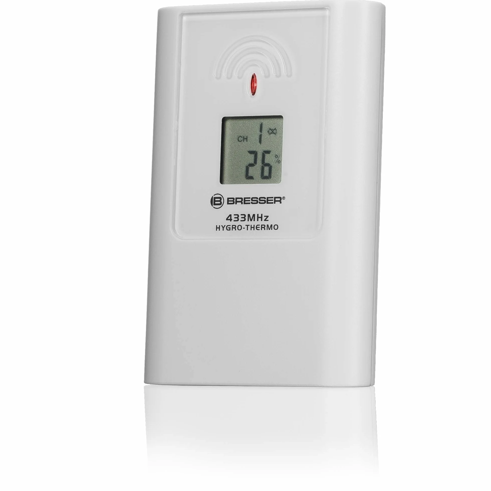 Bresser Orologio da Parete Stazione Meteorologica Radio con Sensore Esterno TemeoTrend JC DCF Schermo Temperatura Umidità Nero