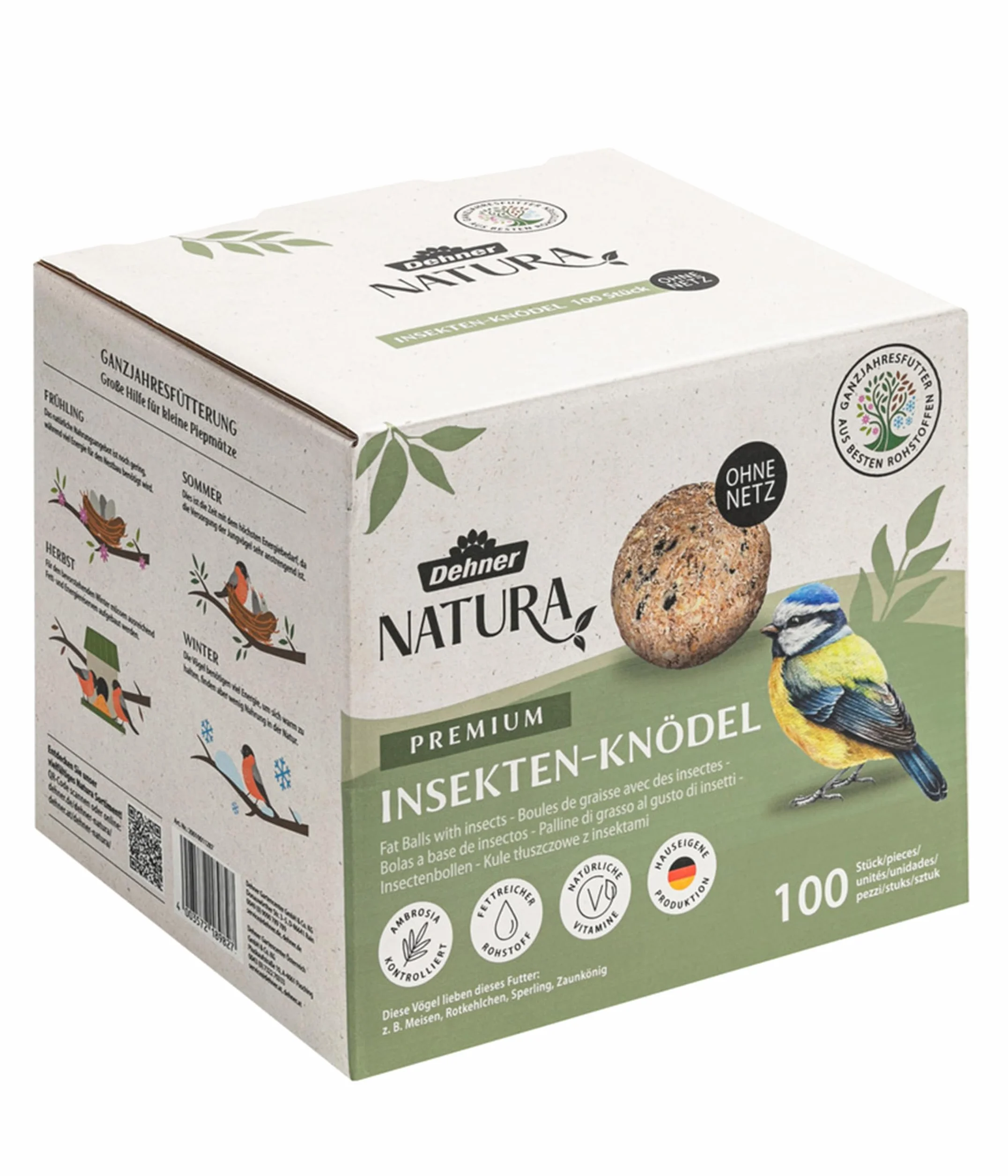Dehner Natura palline di insetti senza rete per uccelli selvatici 100x90 g 9 kg