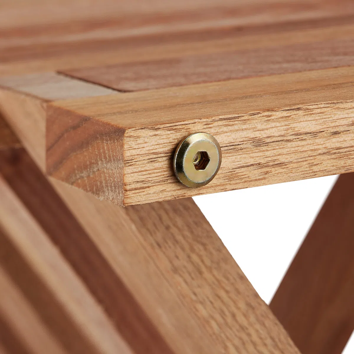 Relaxdays Tavolino Pieghevole Legno Noce 44,5x34x28 cm Marrone Naturale