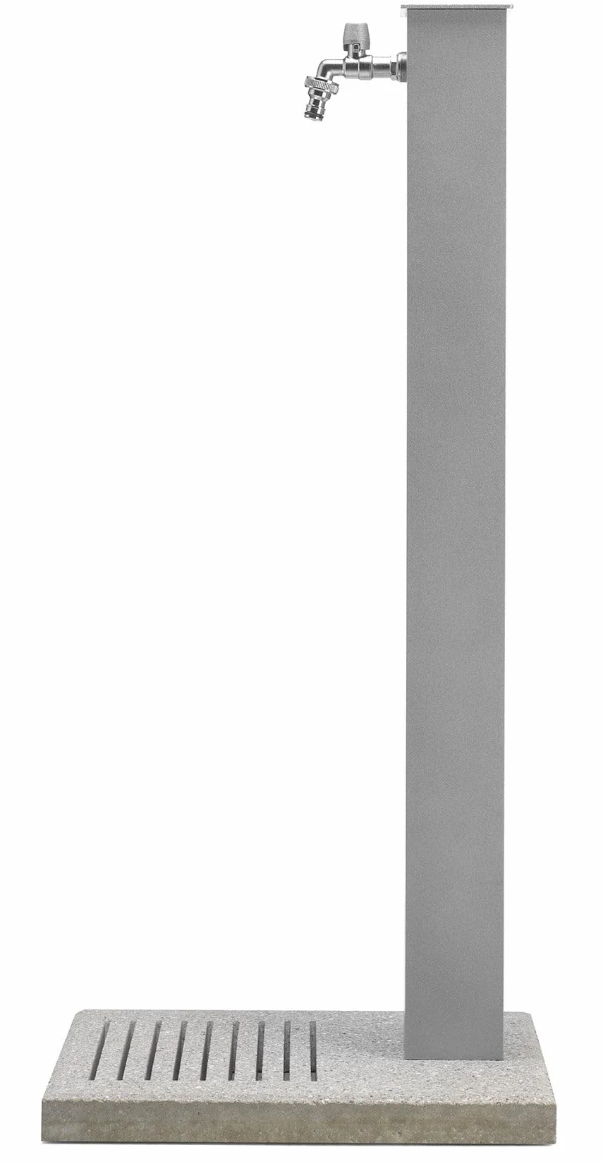 Fontana da Giardino Belfer 42QBM con Base in Cemento e Rubinetto Colore Alluminio
