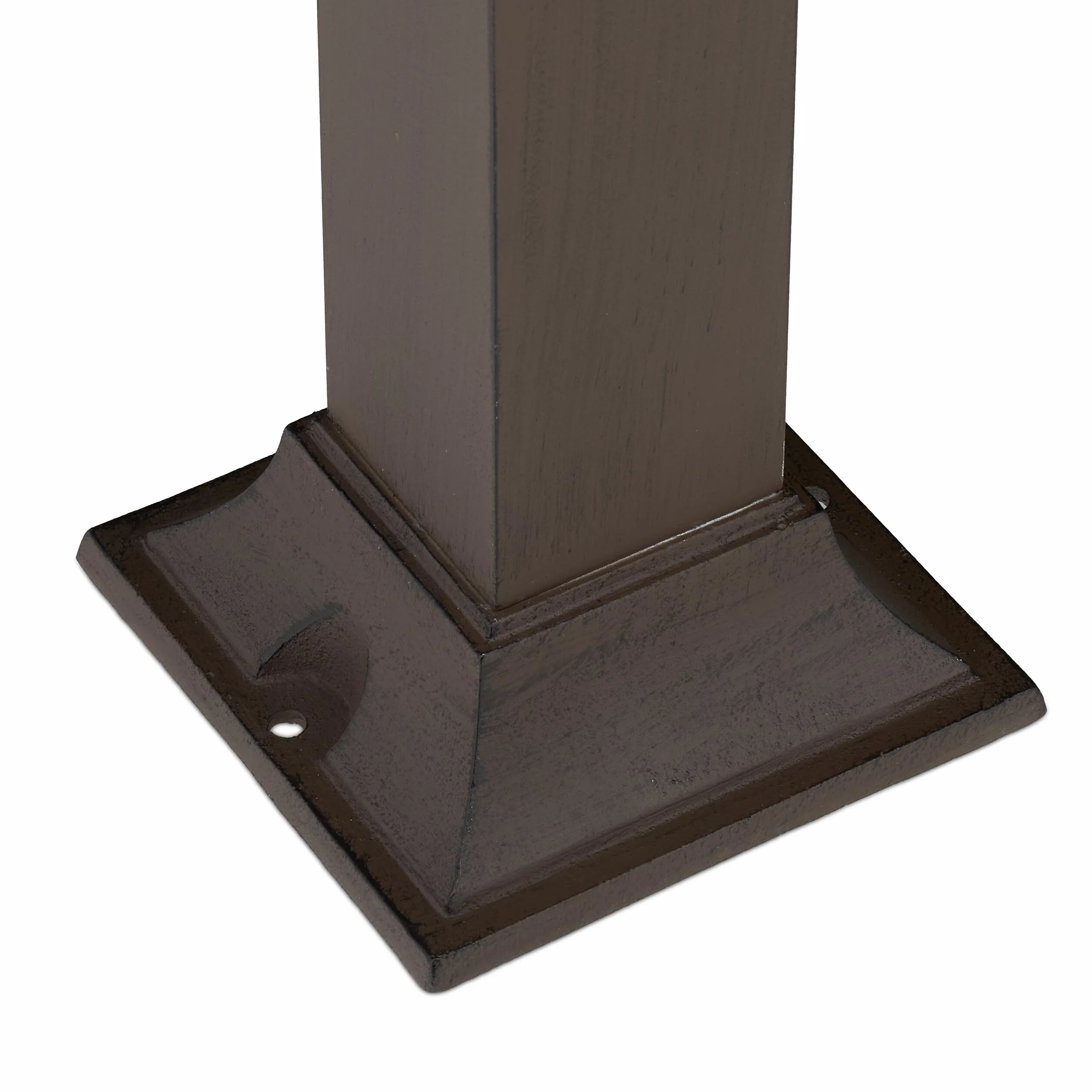 Relaxdays Fontana da Giardino in Stile Antico, Fontanella a Colonna con Rubinetto Acqua, HLP: 71x17x21 cm, Marrone Scuro