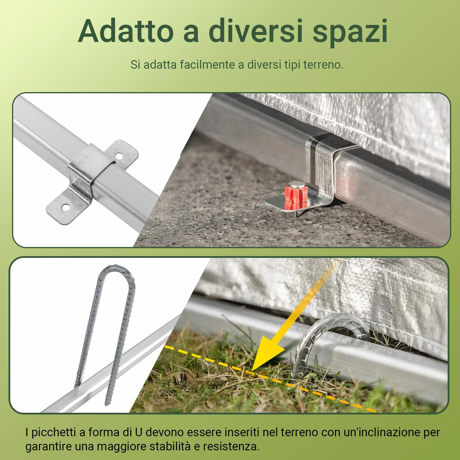 Tenda per Bicicletta Impermeabile per Esterno 120x176x163 cm Argento